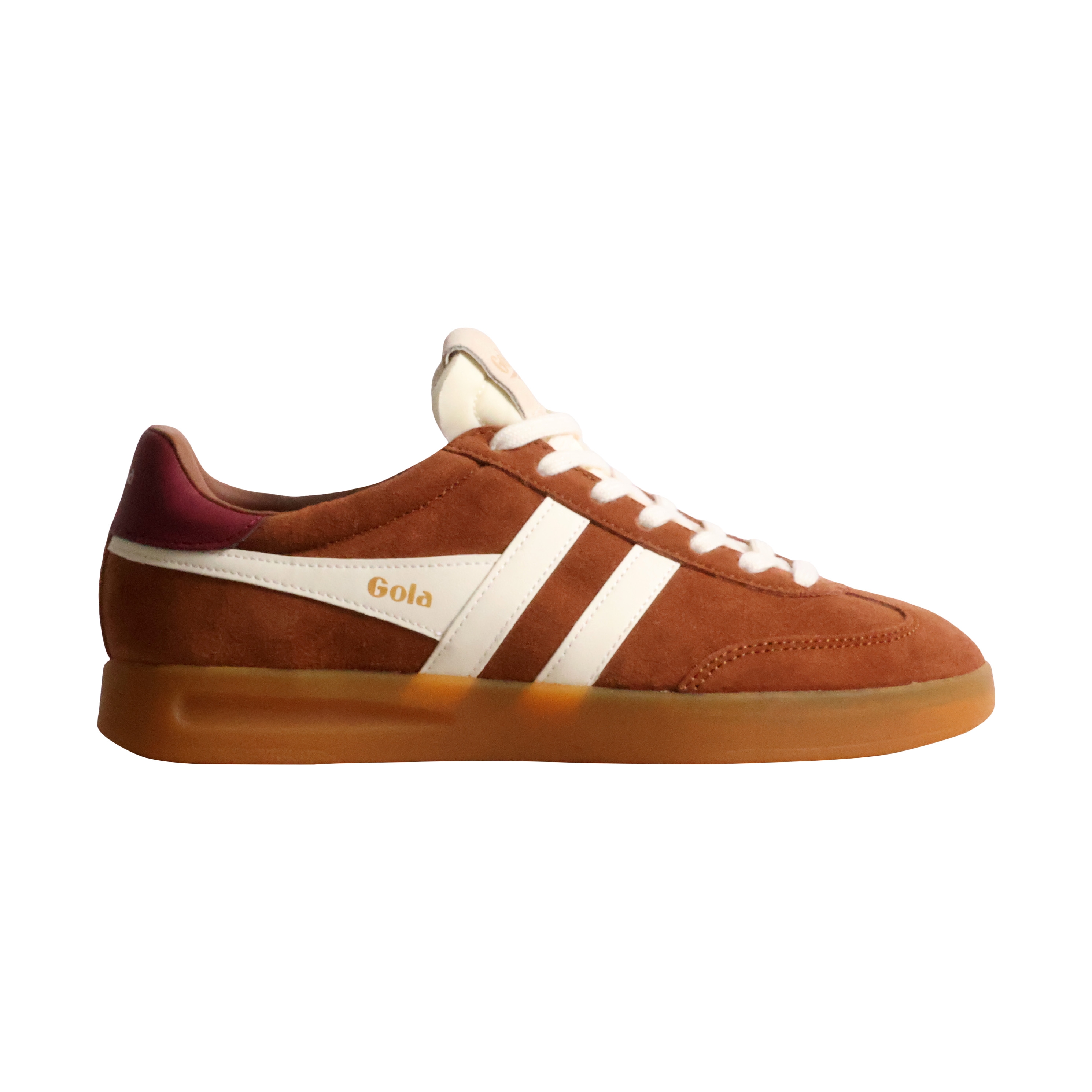 Buttermilk leather low-top sneaker with gum sole GOLA