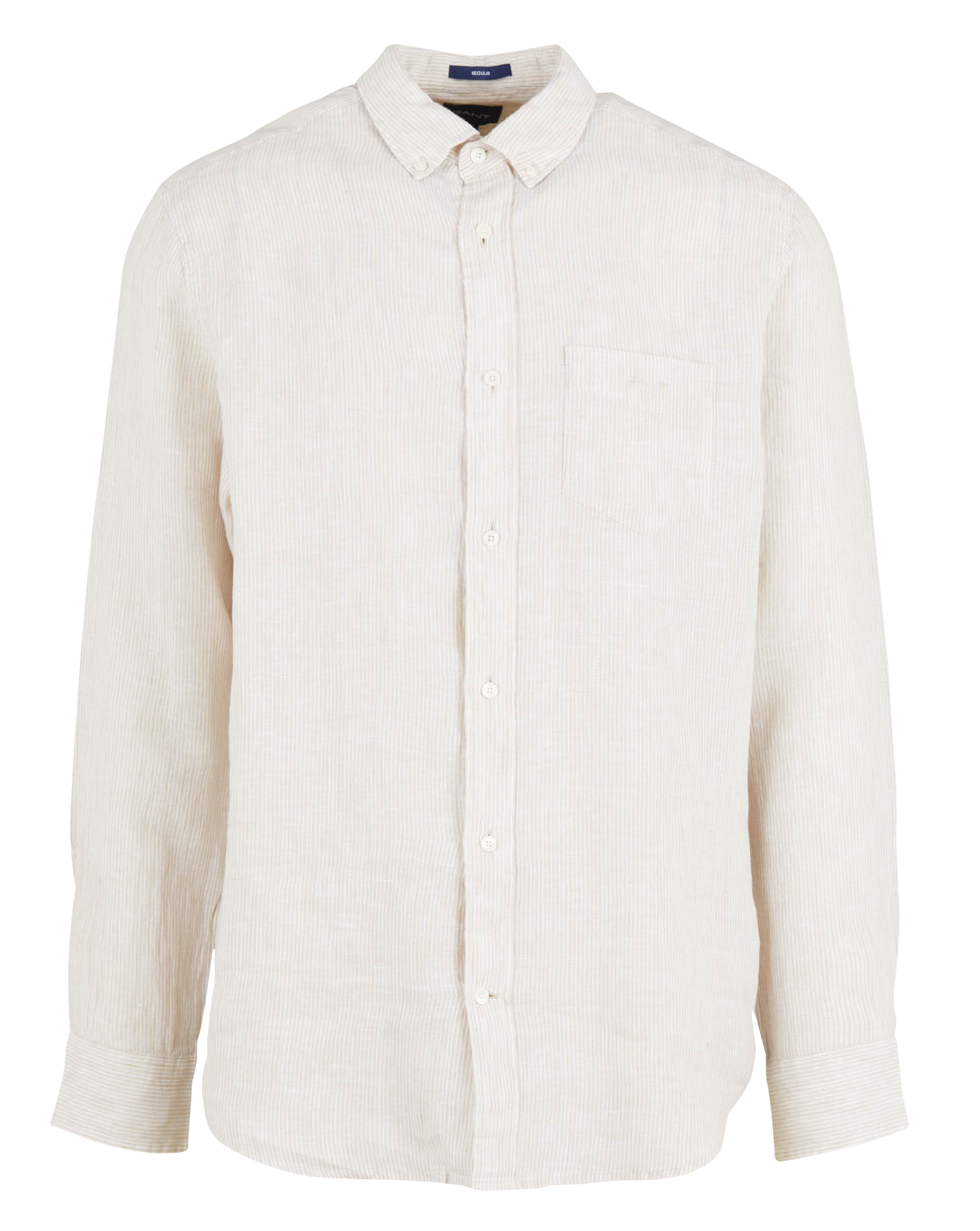 Regular-fit striped linen shirt with button-down collar GANT Grey