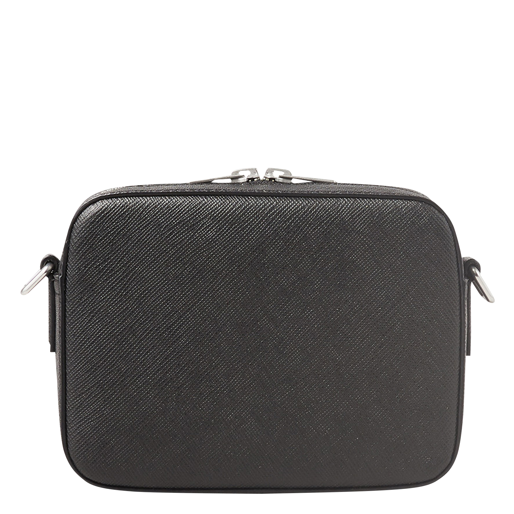 Schoudertas van gerecycled leer SANDRO Zwart