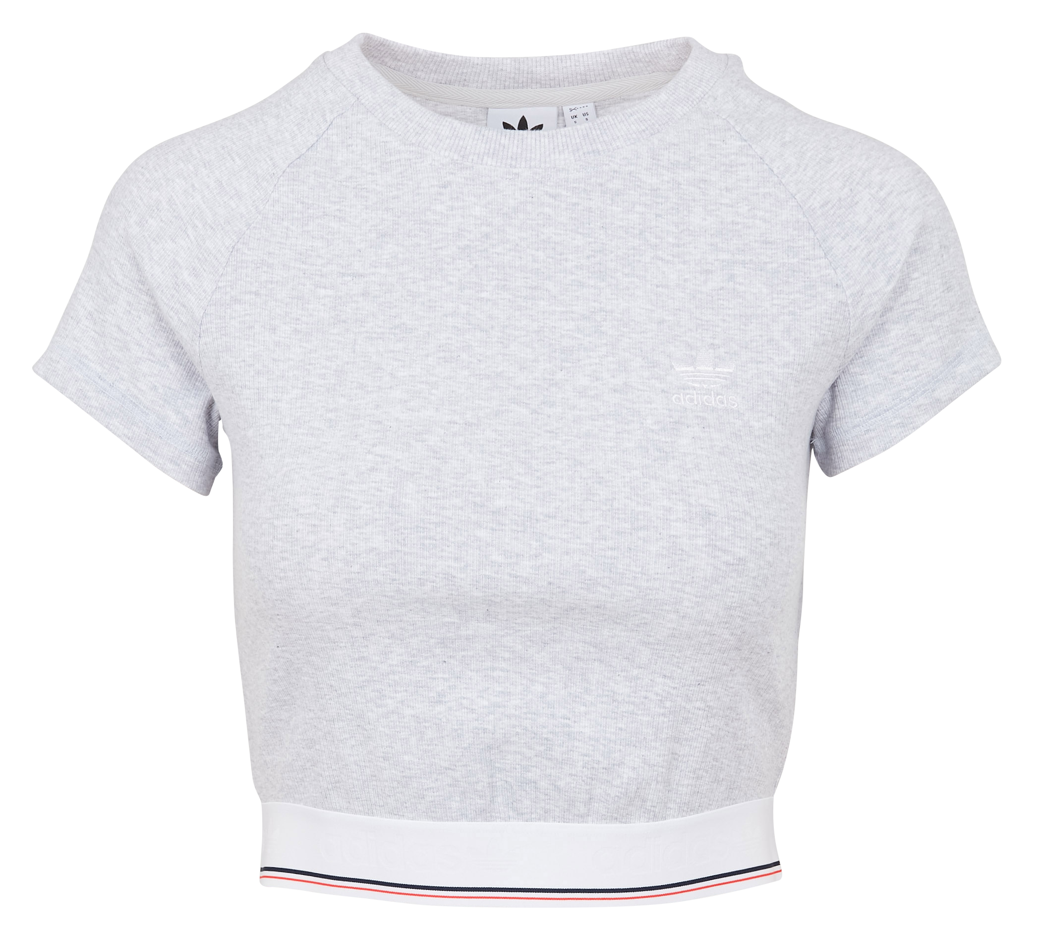 Tee-shirt de sport court en coton mélangé ADIDAS Gris