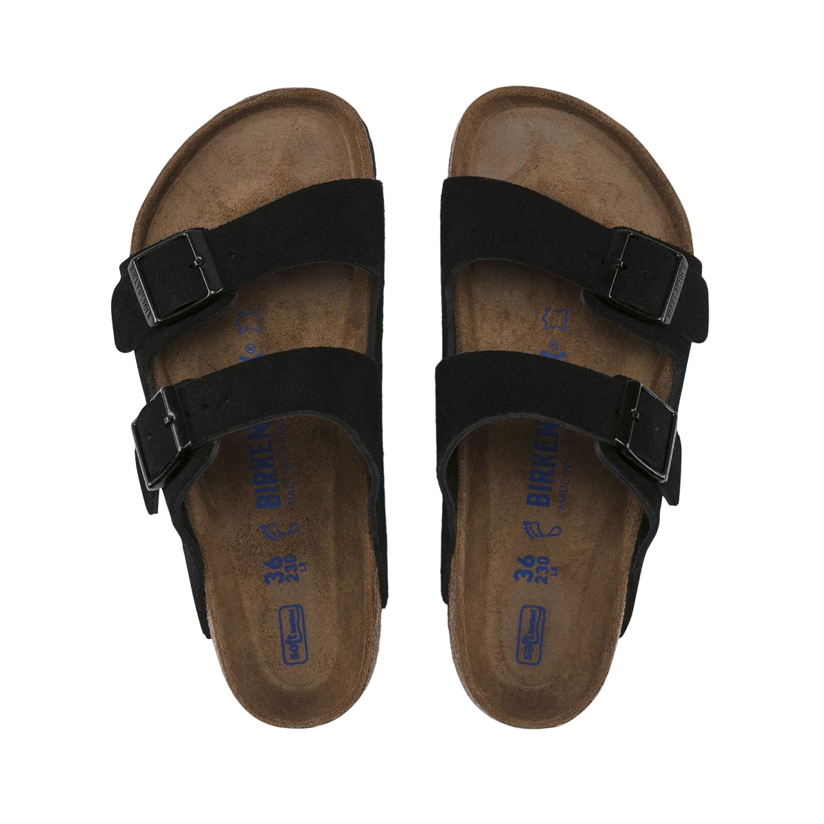 Faux leather sandals BIRKENSTOCK Black