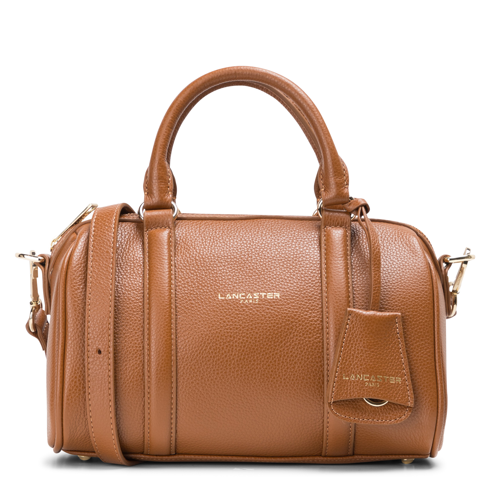 Duffeltas van korrelig leer LANCASTER PARIS Bruin