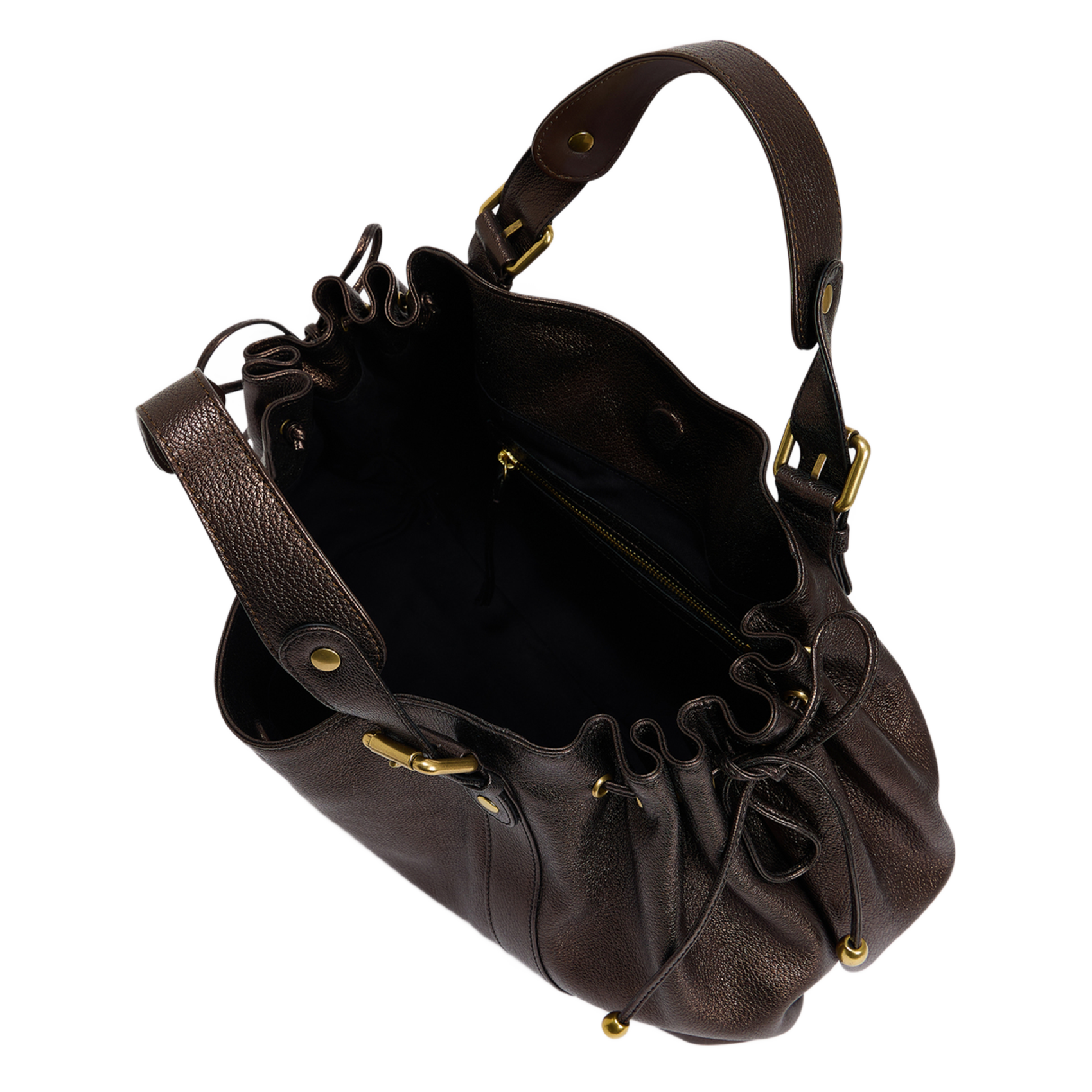 A-line leather skirt GERARD DAREL Brown