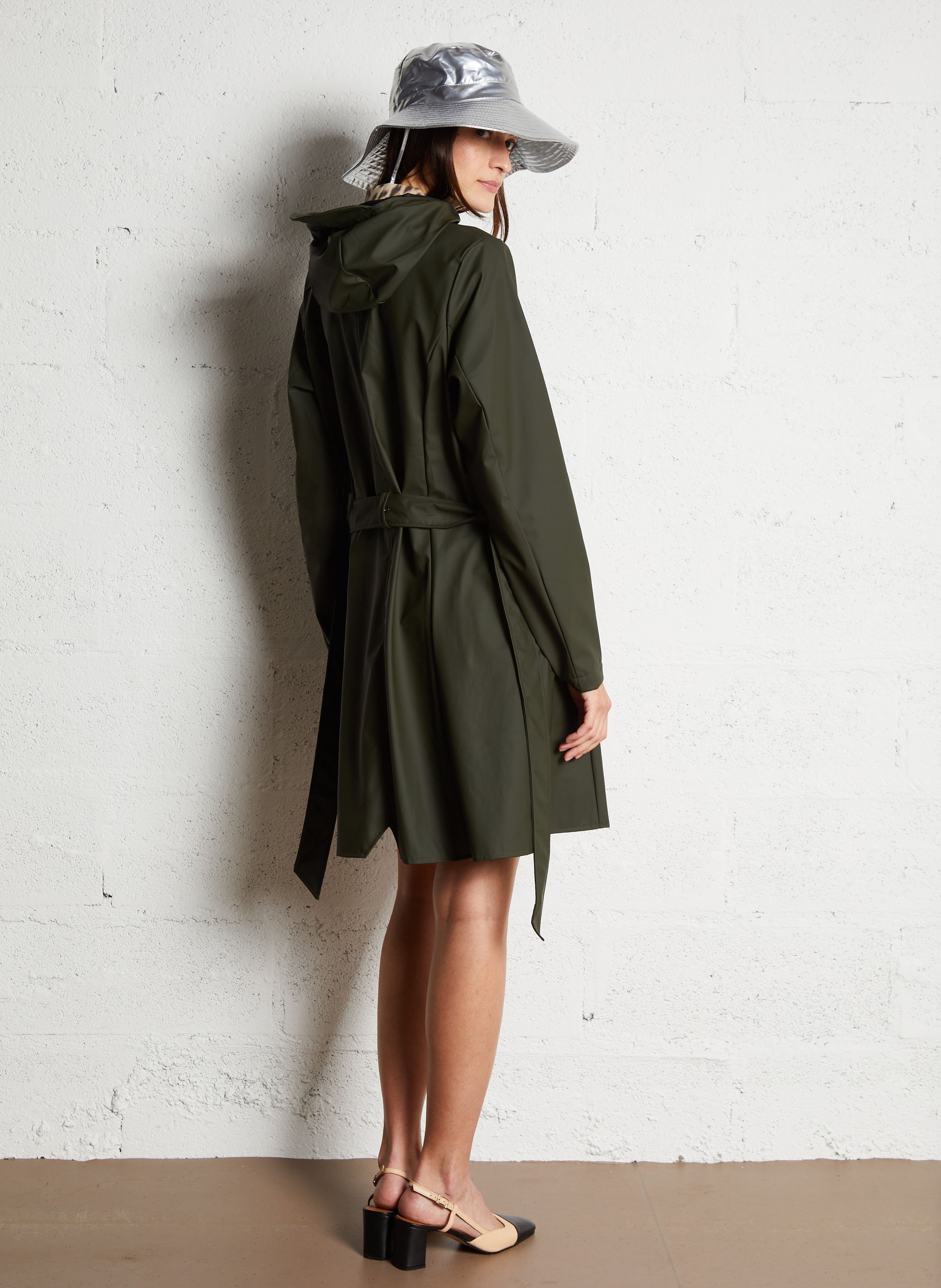 Hooded Waterproof Trench Coat Green Rains Women 18130 03 GREEN Place des Tendances United Kingdom