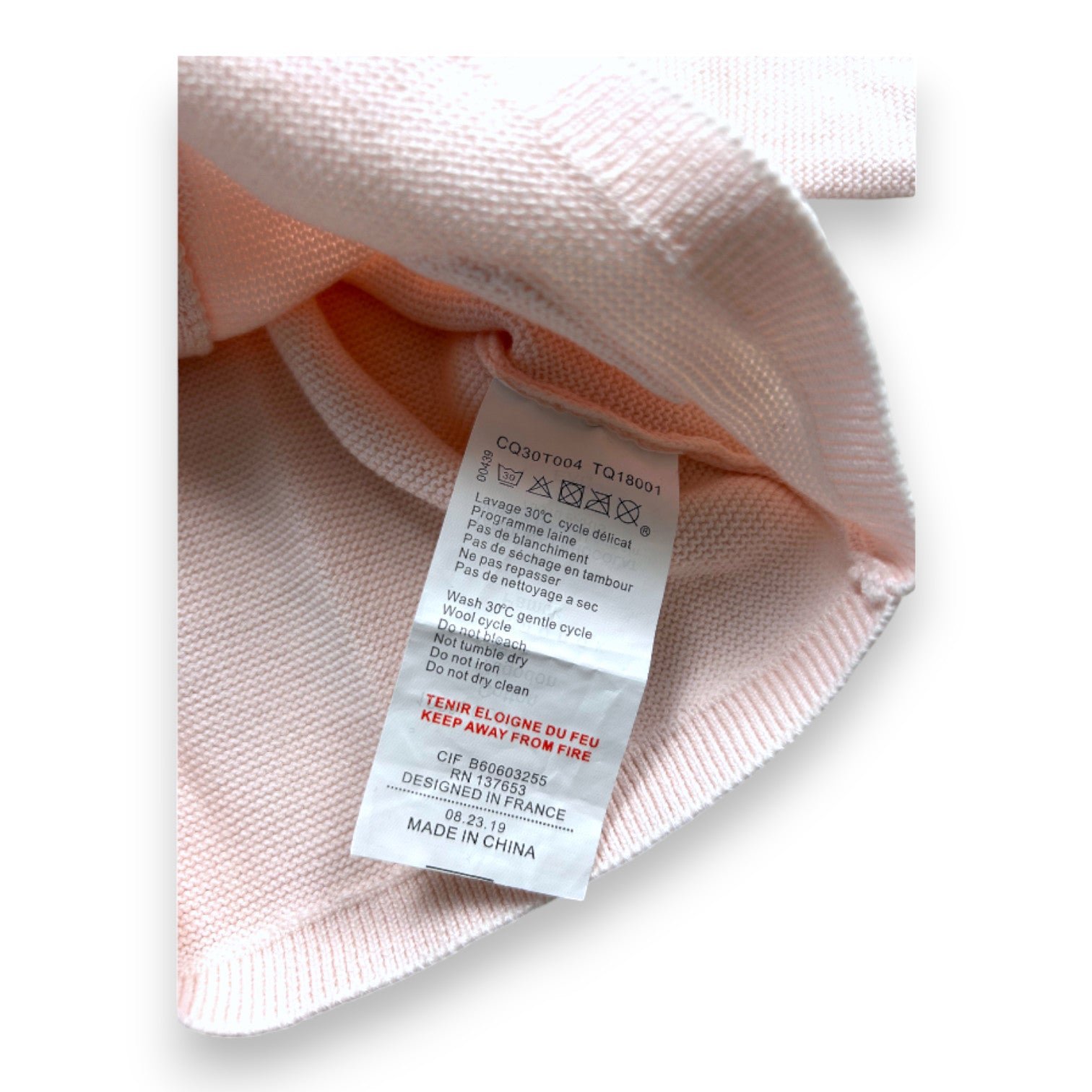 Pink baby cardigan - 6 months TARTINE ET CHOCOLAT - seconde-main Pink