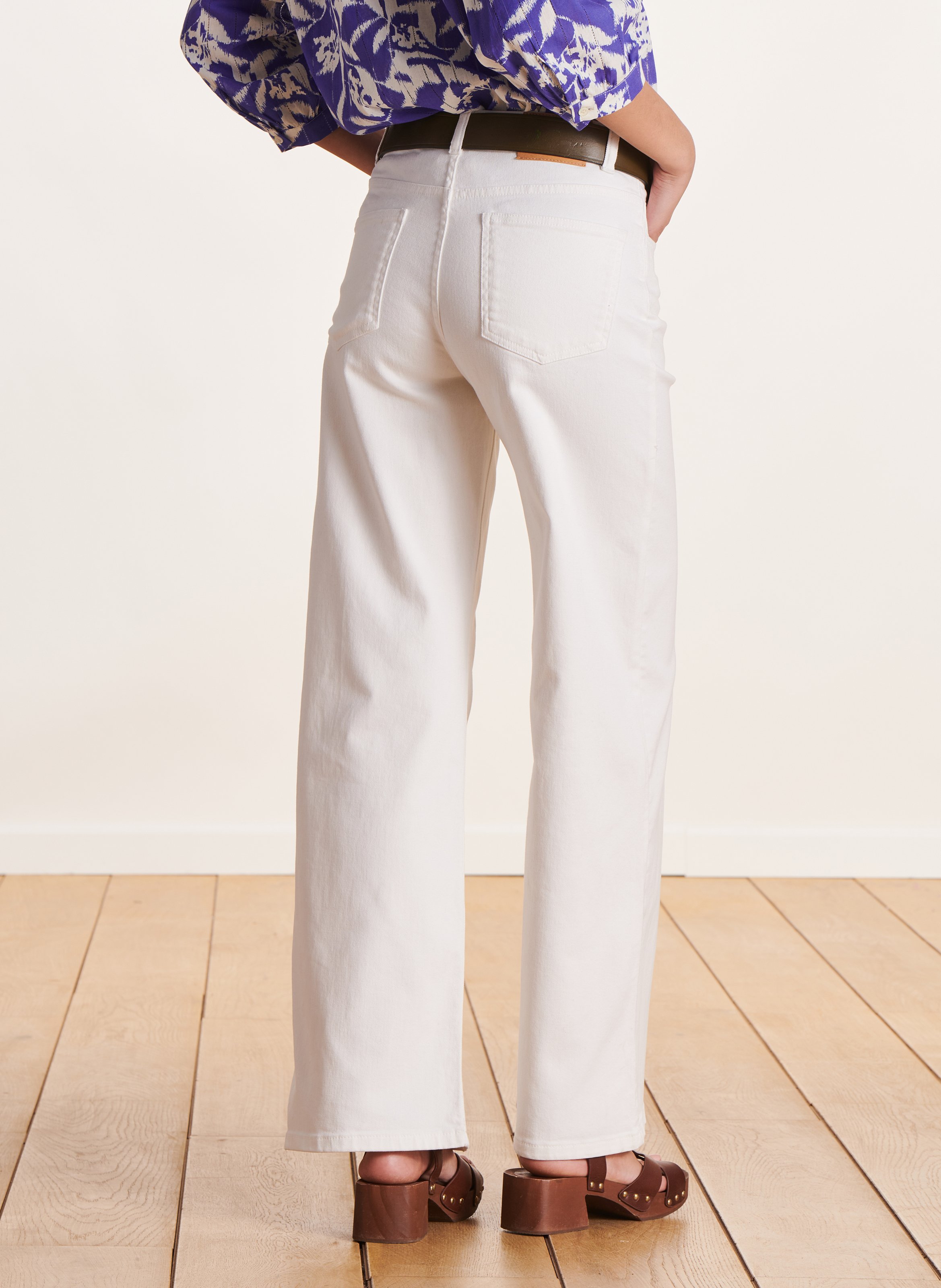 High-rise jeans LA FEE MARABOUTEE White