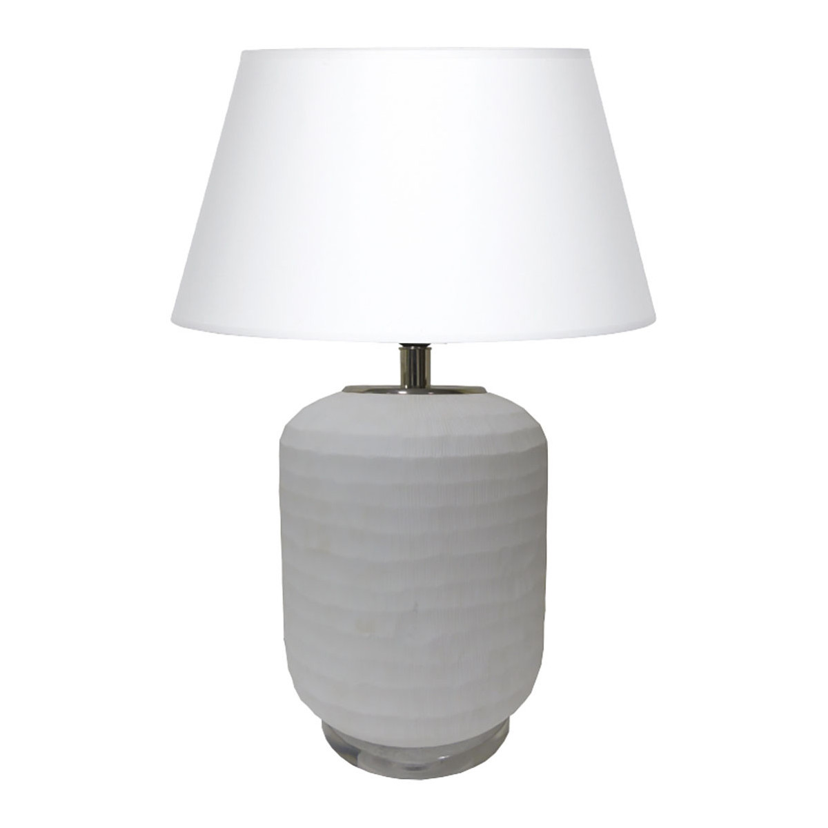 Rattan lamp base BLANC D'IVOIRE White