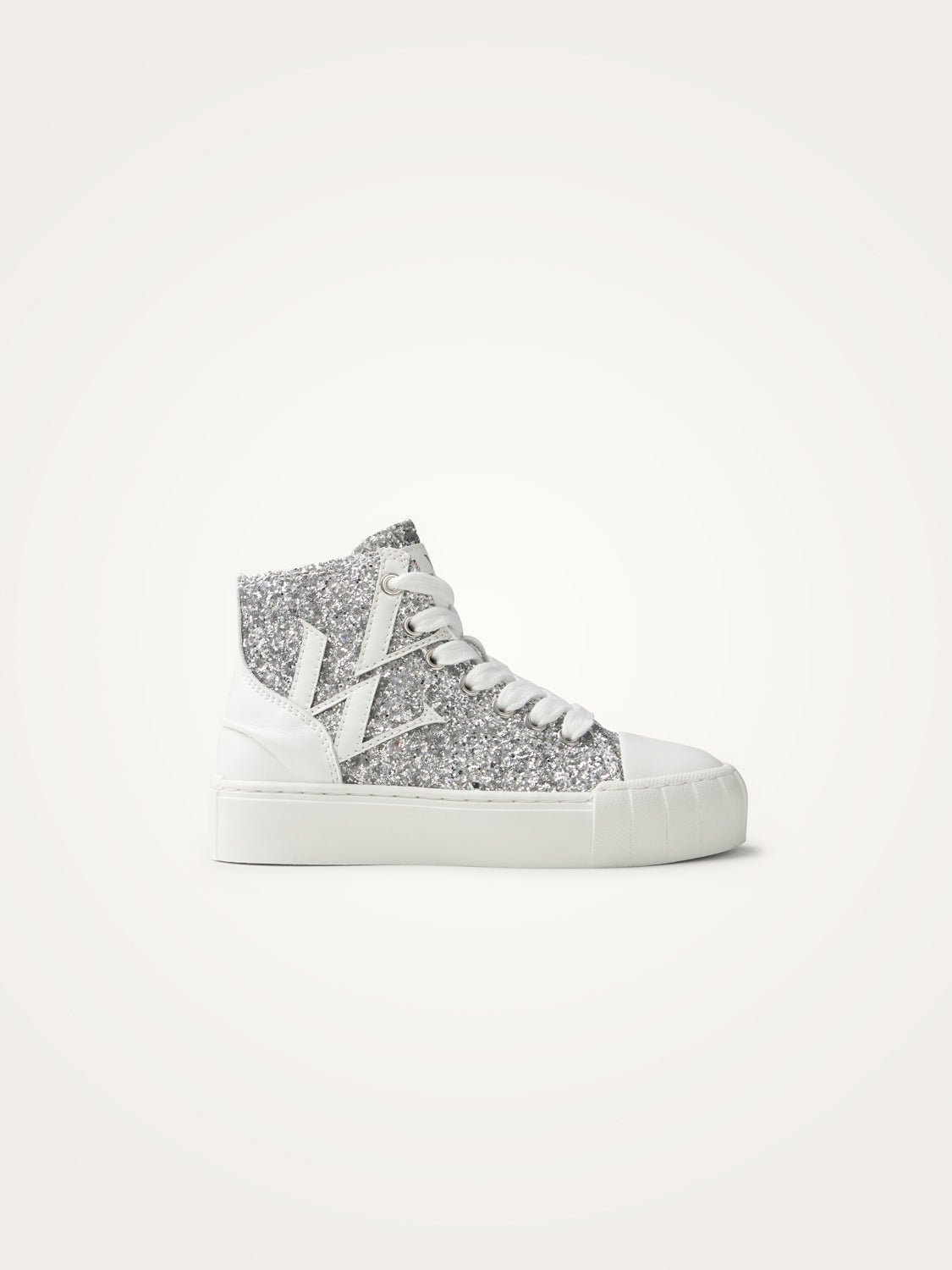 High-top glitter sneakers VANESSA WU Silver