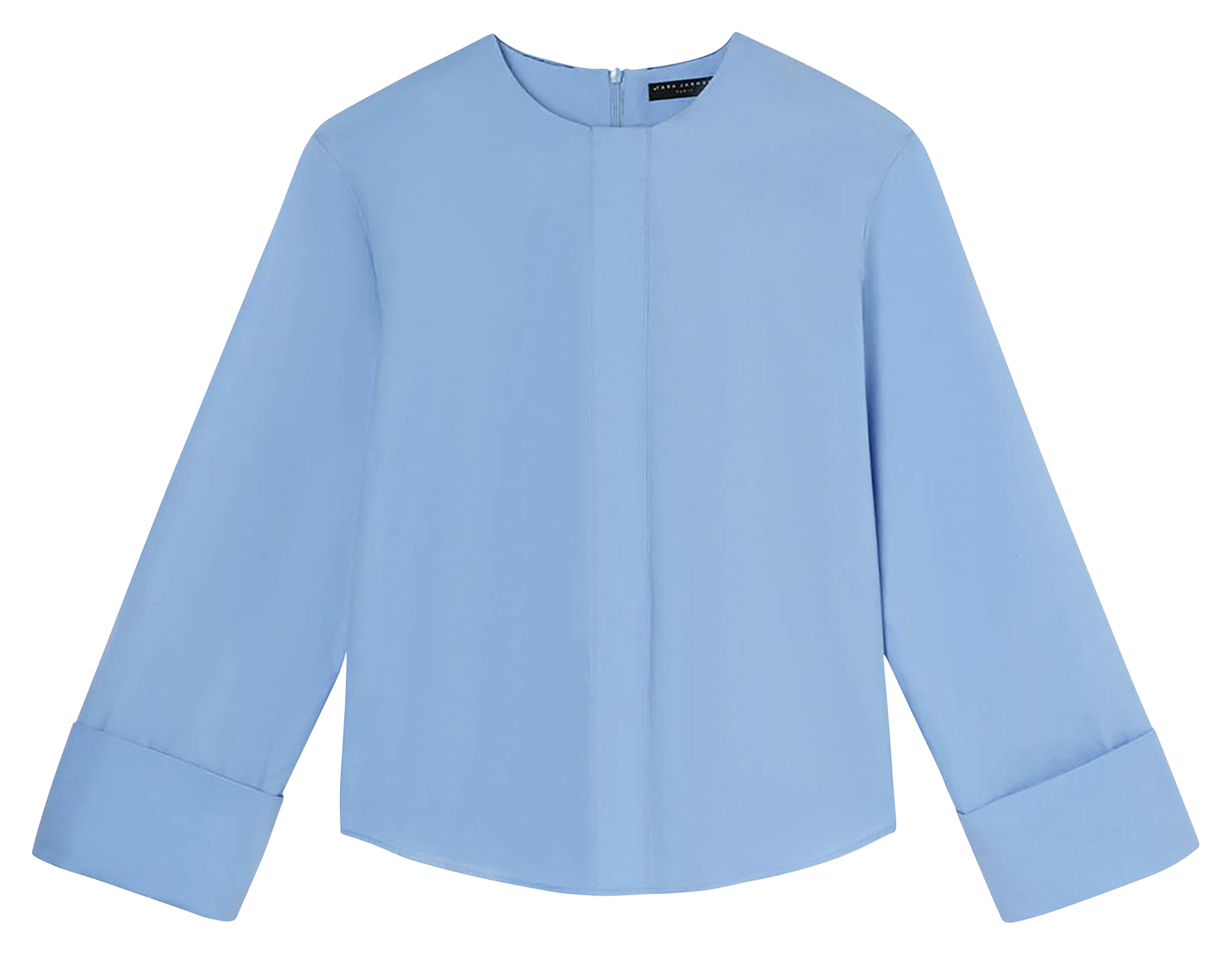 Top col rond en coton TARA JARMON Bleu