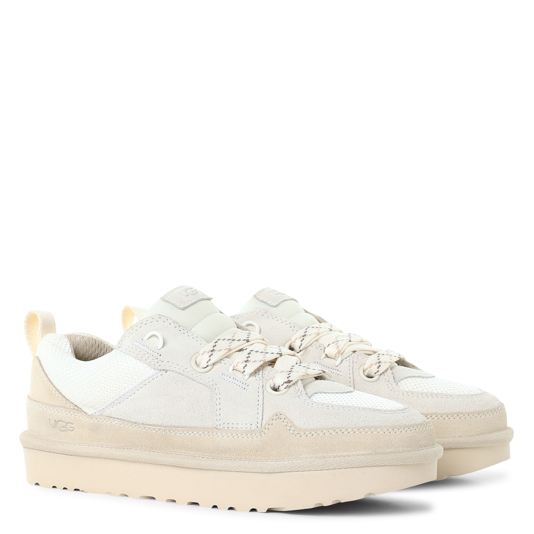 Baskets bassses compensées bi-matière UGG Blanc