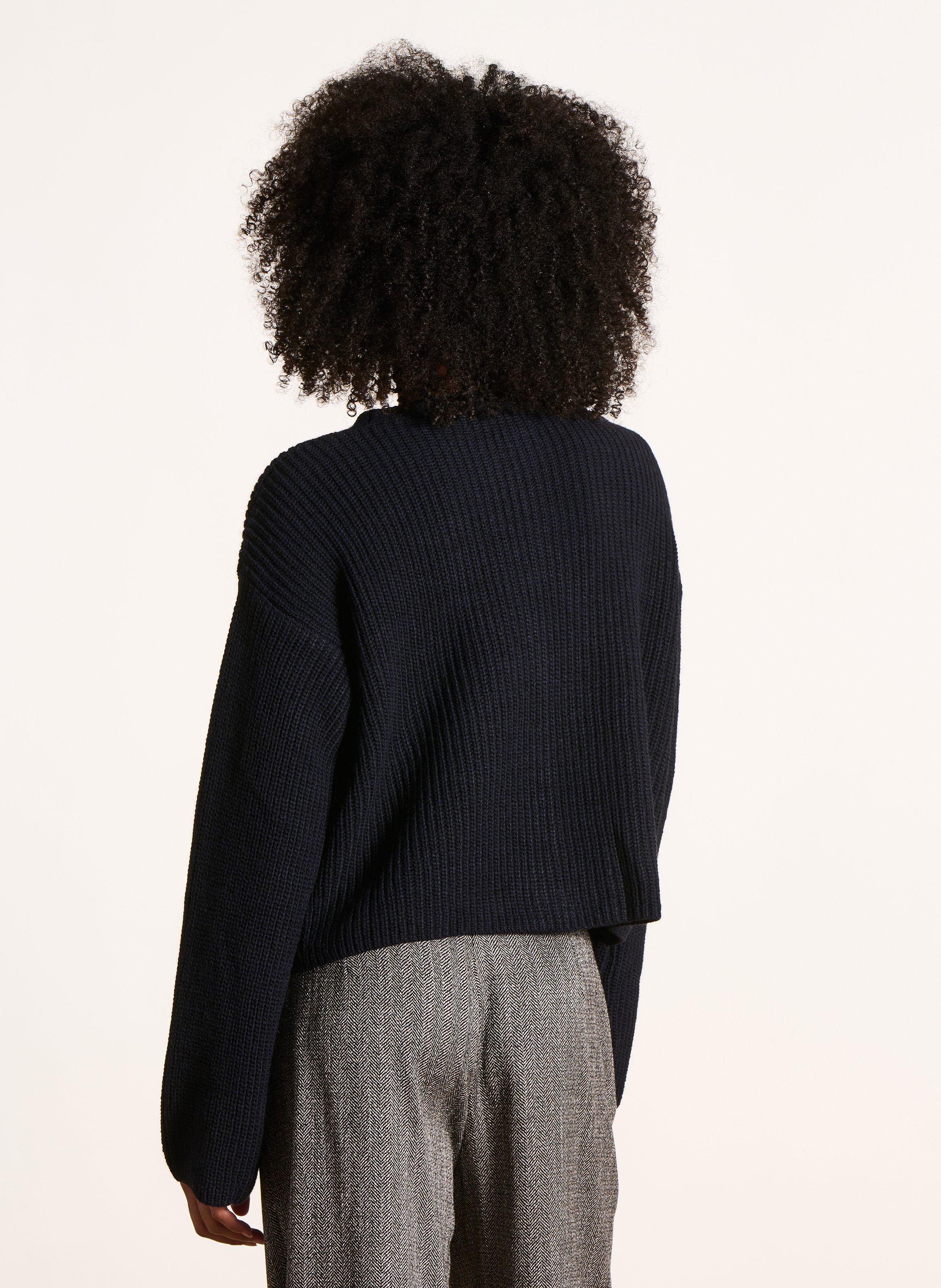 Gilet col V LA FEE MARABOUTEE Bleu