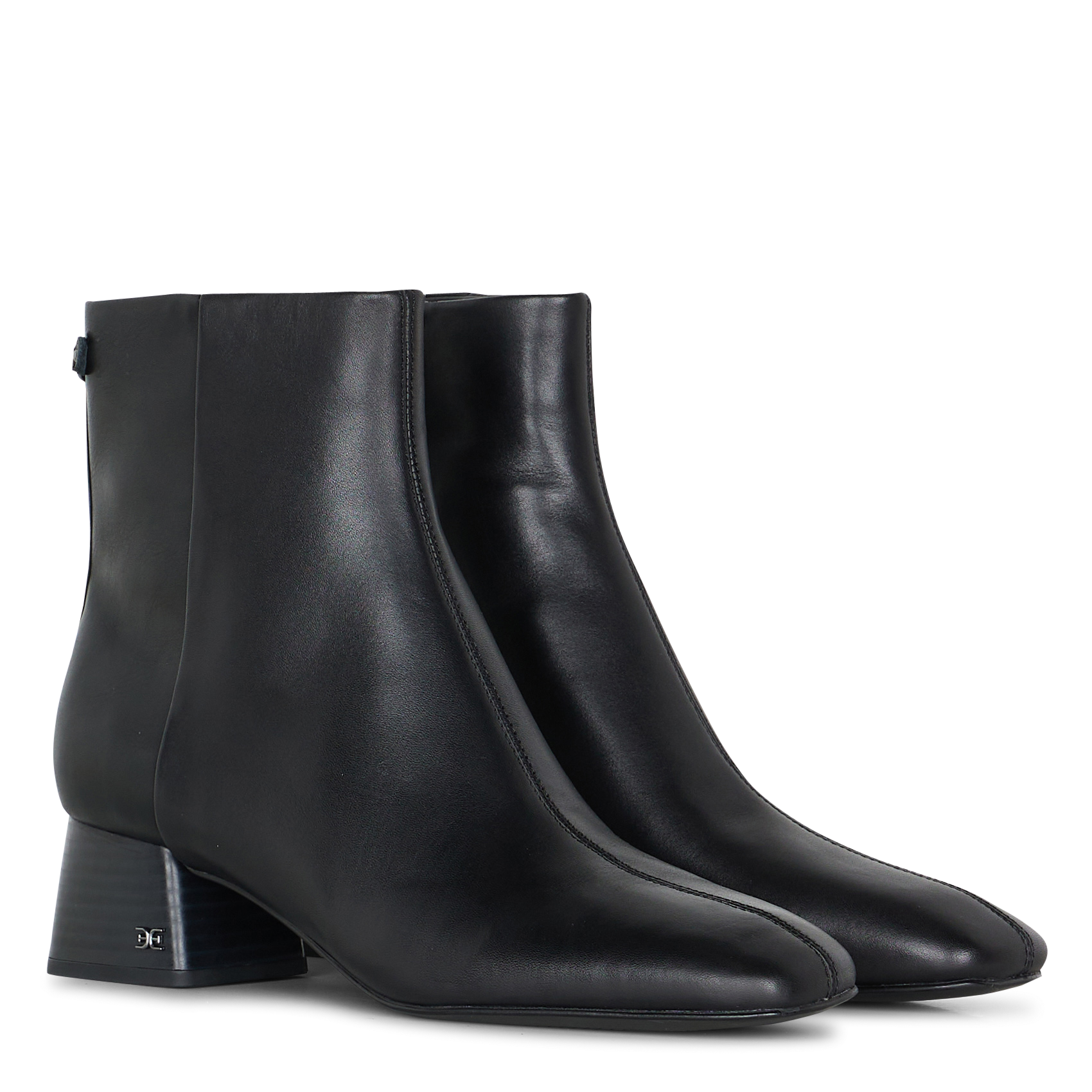Stiefeletten aus Leder-Mix SAM EDELMAN Schwarz