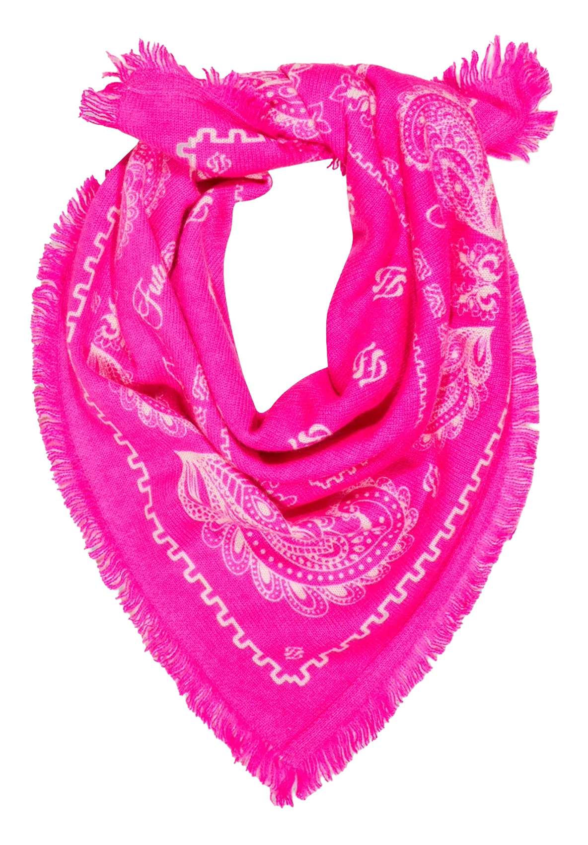 Printed cashmere floaty scarf FROM FUTURE Pink