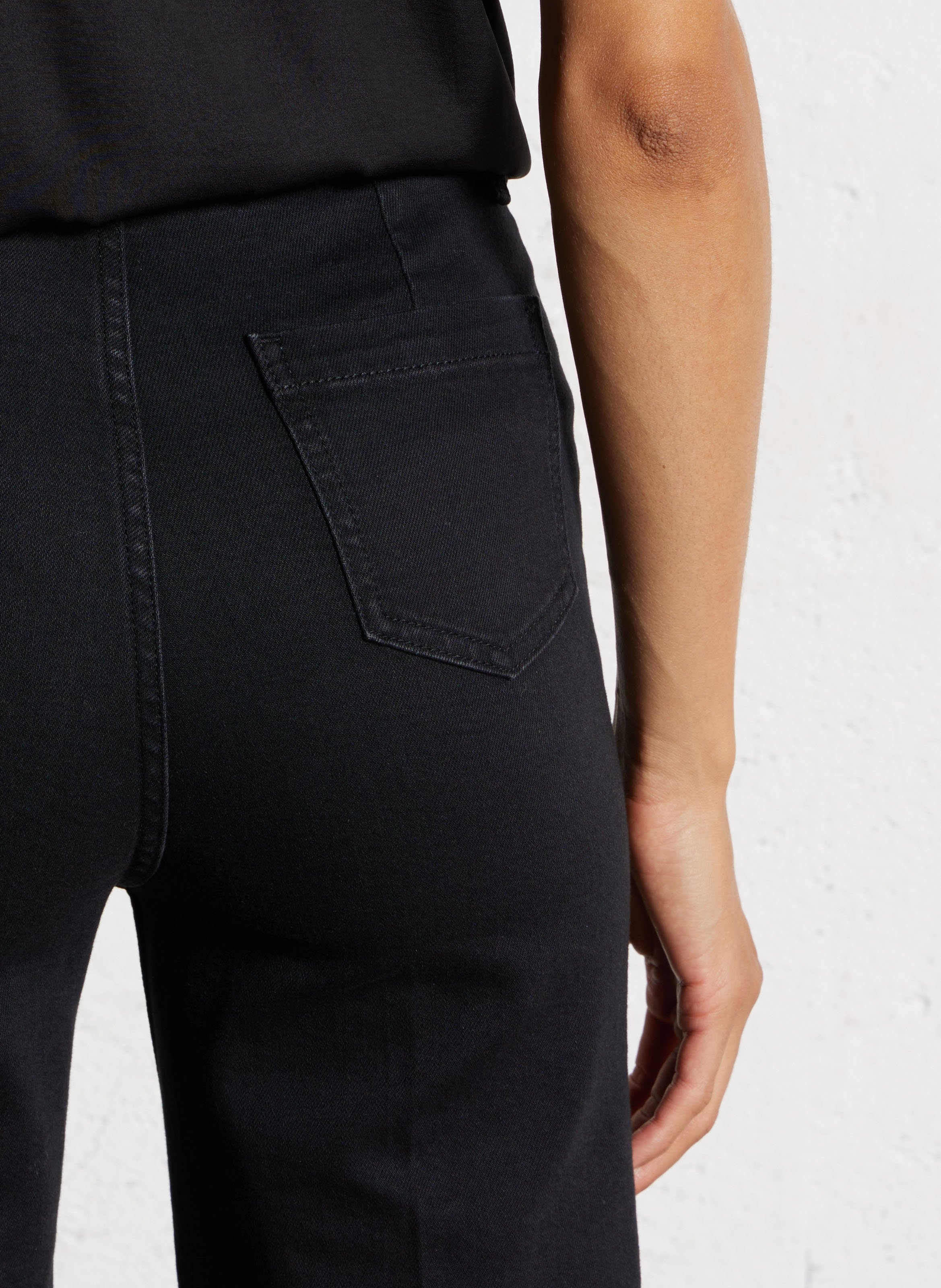 Cotton-blend straight jeans MAISON 123 Black