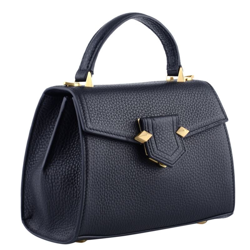 Handbag - grained calf leather POURCHET Blue