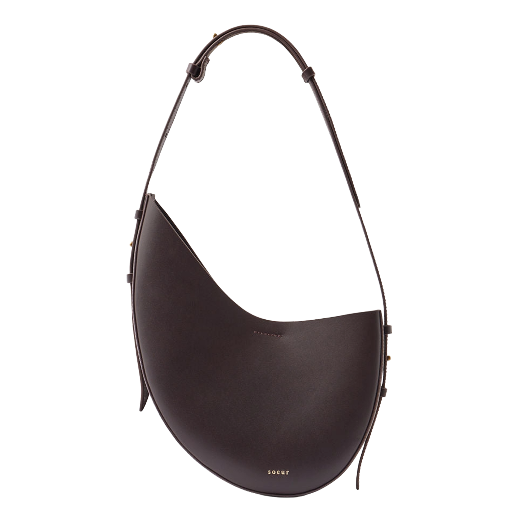 Leather clutch bag SOEUR Red