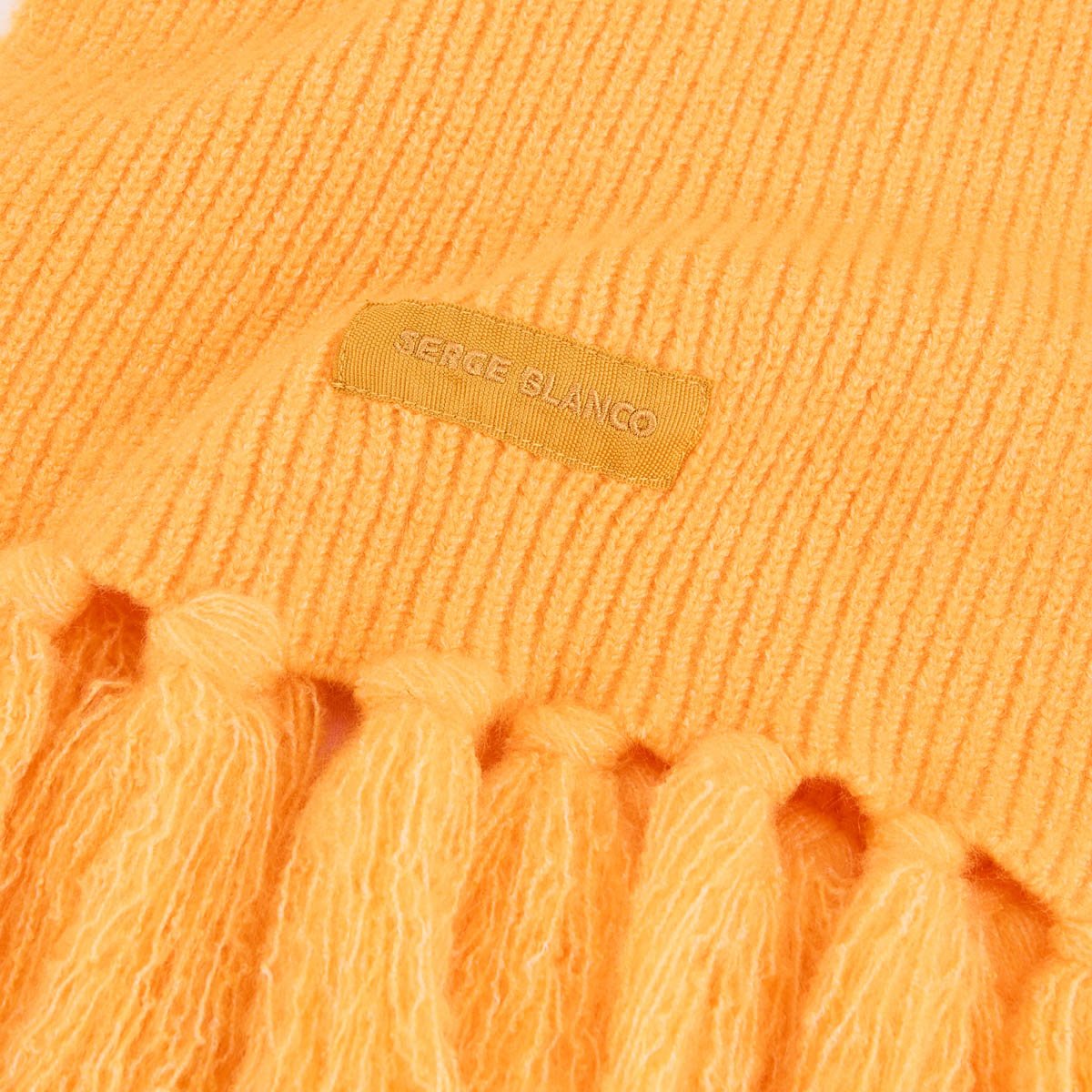 Solid fringe scarf SERGE BLANCO Yellow
