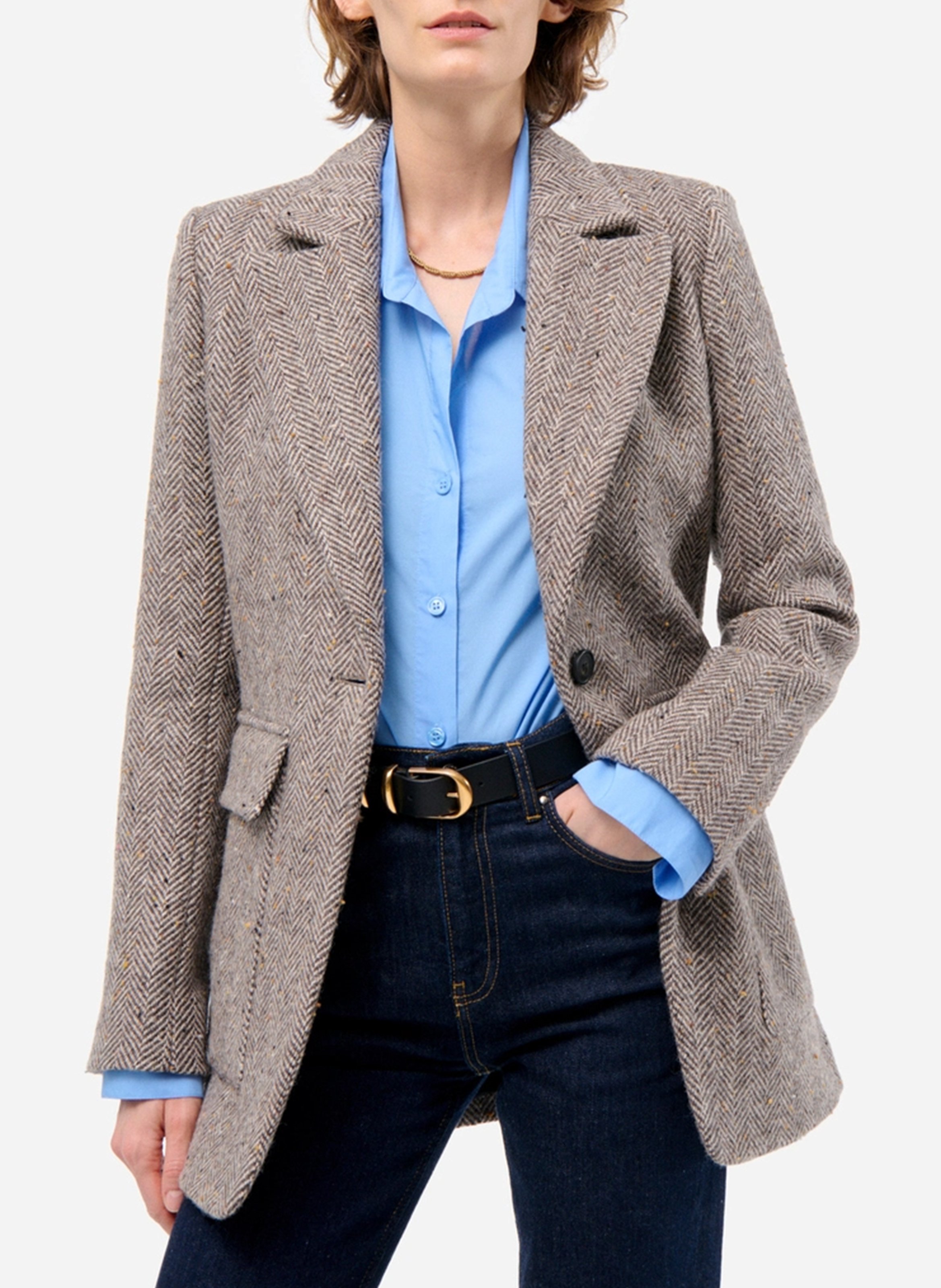 Wool-blend blazer VANESSA BRUNO Grey