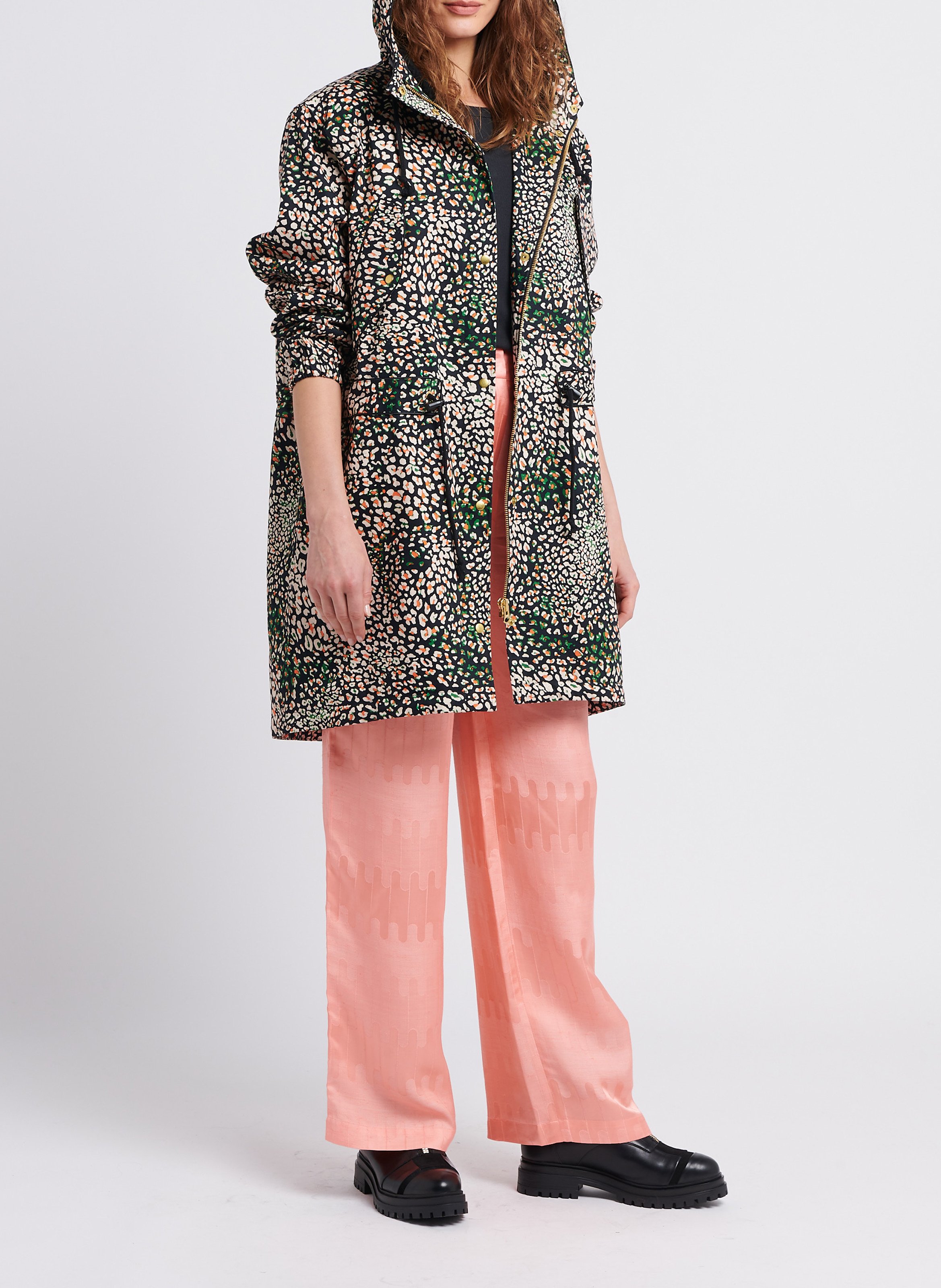 Printed cotton hooded coat HEIMSTONE Multicolored