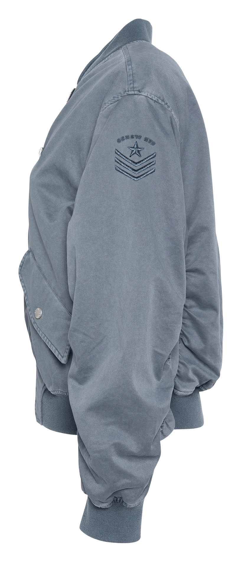 Oversized cotton teddy collar jacket SCHOTT Blue