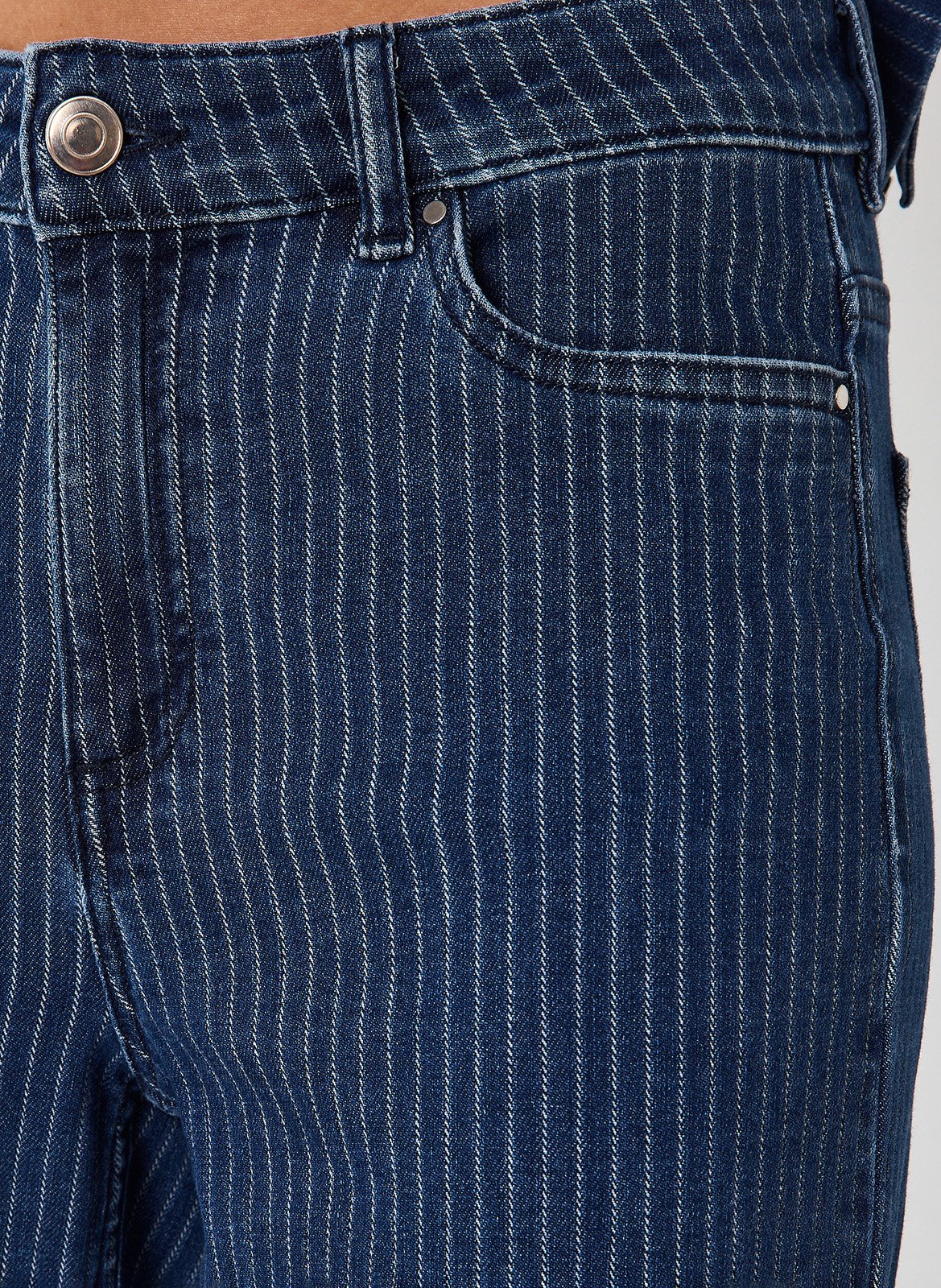 Jean droit rayé MAISON 123 Bleu