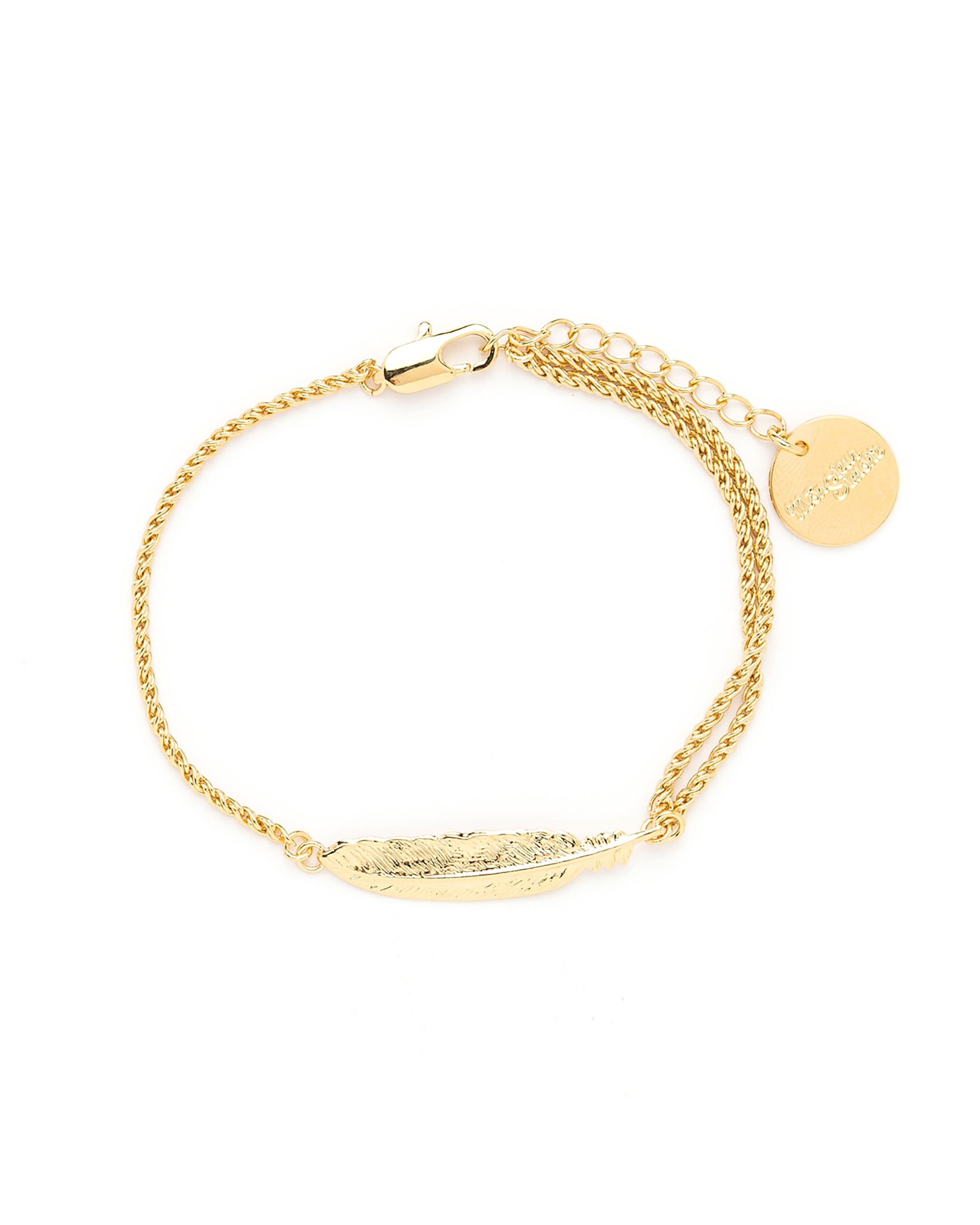 Gold-plated feather bracelet MONSIEUR SIMONE