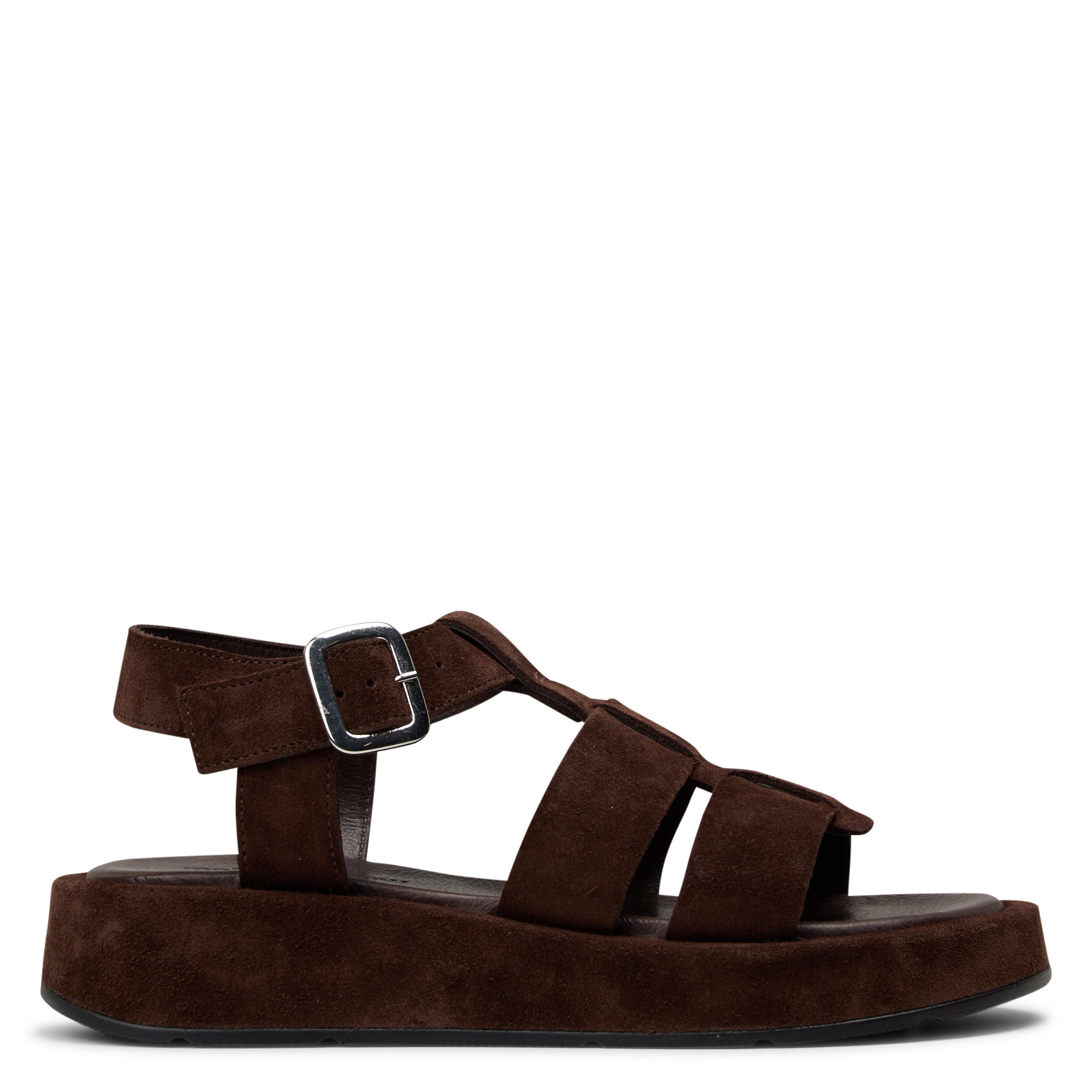 Leather platform sandals MELLOW YELLOW Brown