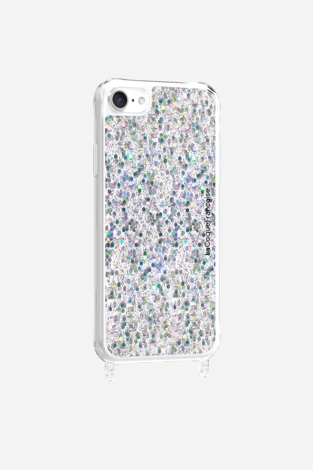 Phone case with holographic glitter rings for iphone 7 / 8 / se 2020 / se 2022 LA COQUE FRANCAISE Silver
