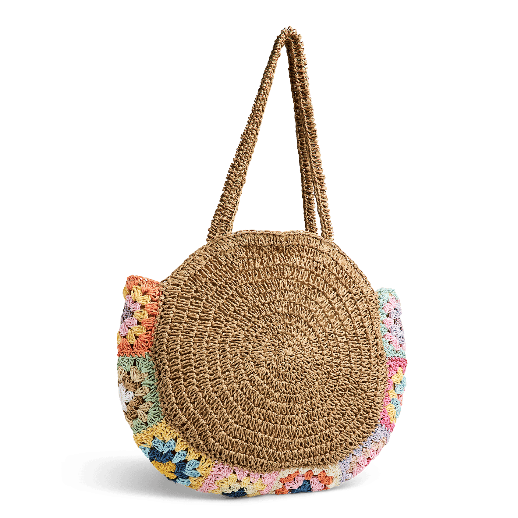 Rieten shopper PIECES Groen