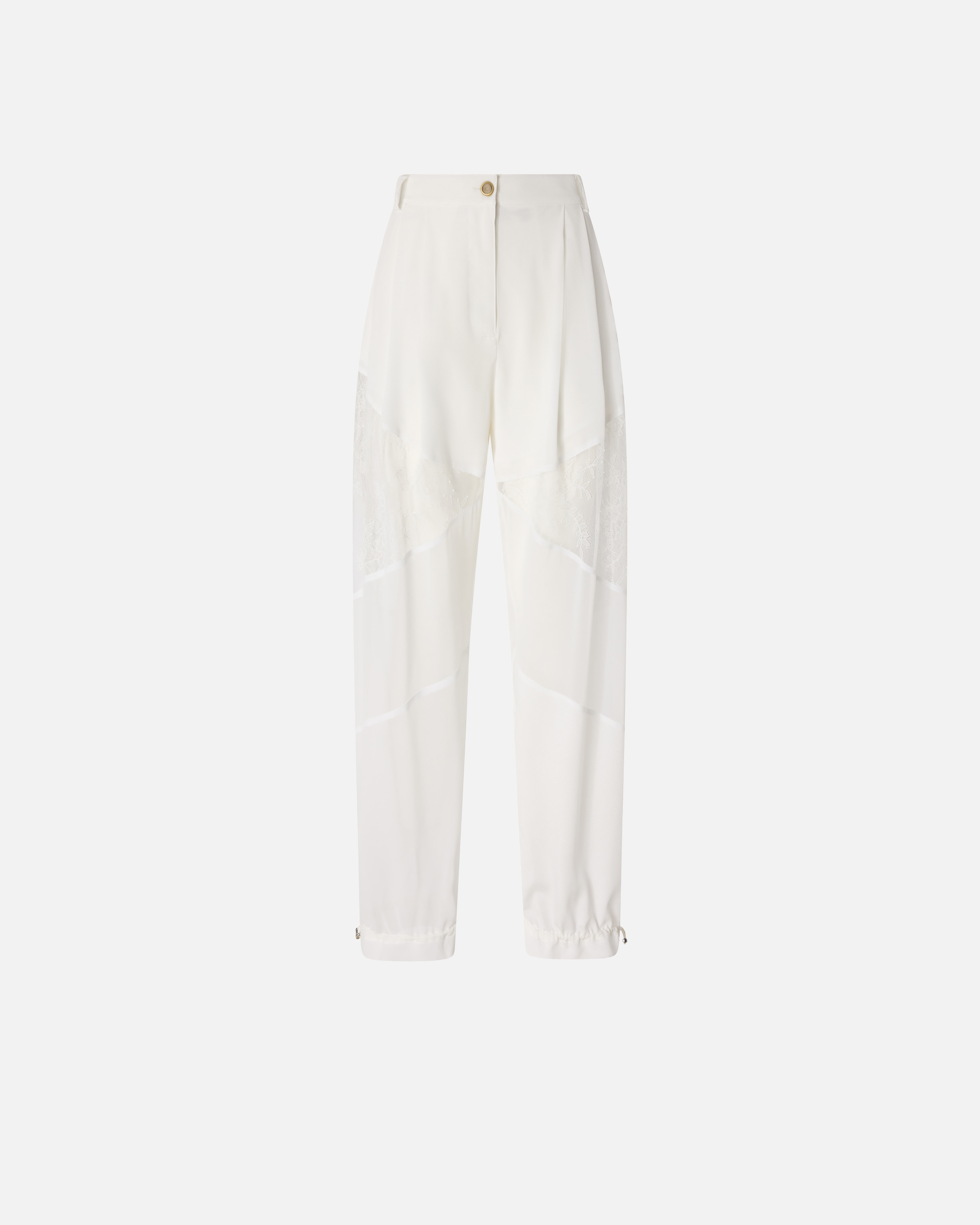 Pantalon avec détails en dentelle PINKO Blanc