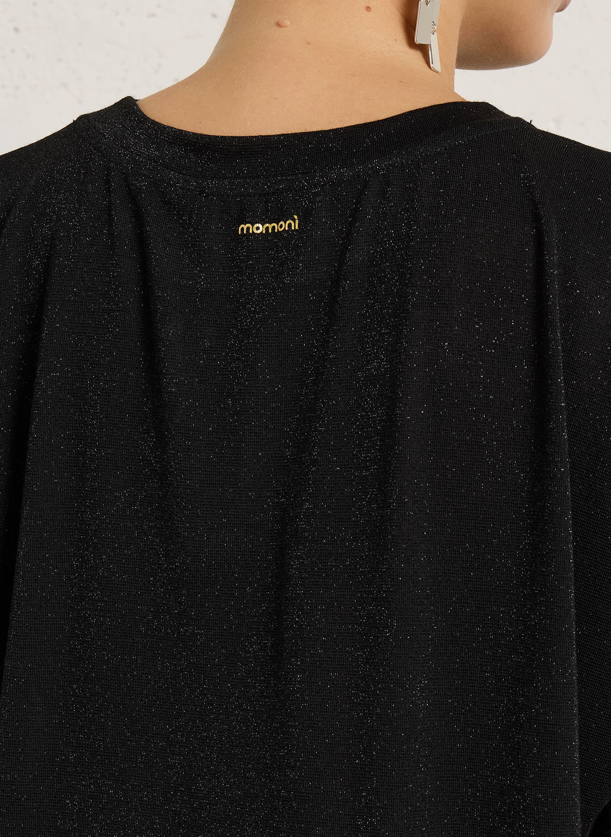 Top col rond en maille  MOMONI Noir