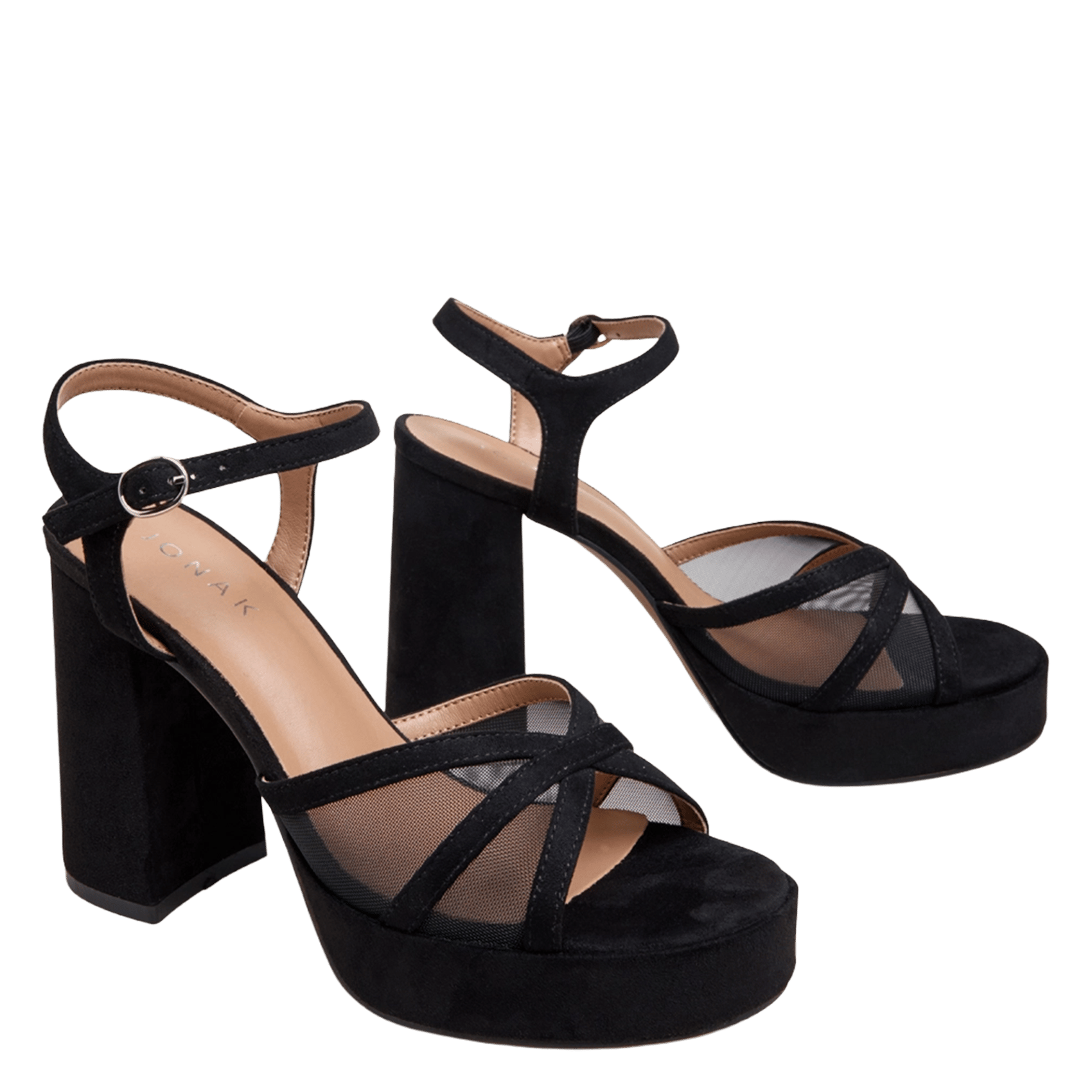 Sandalias de tacón alto con correa JONAK Negro