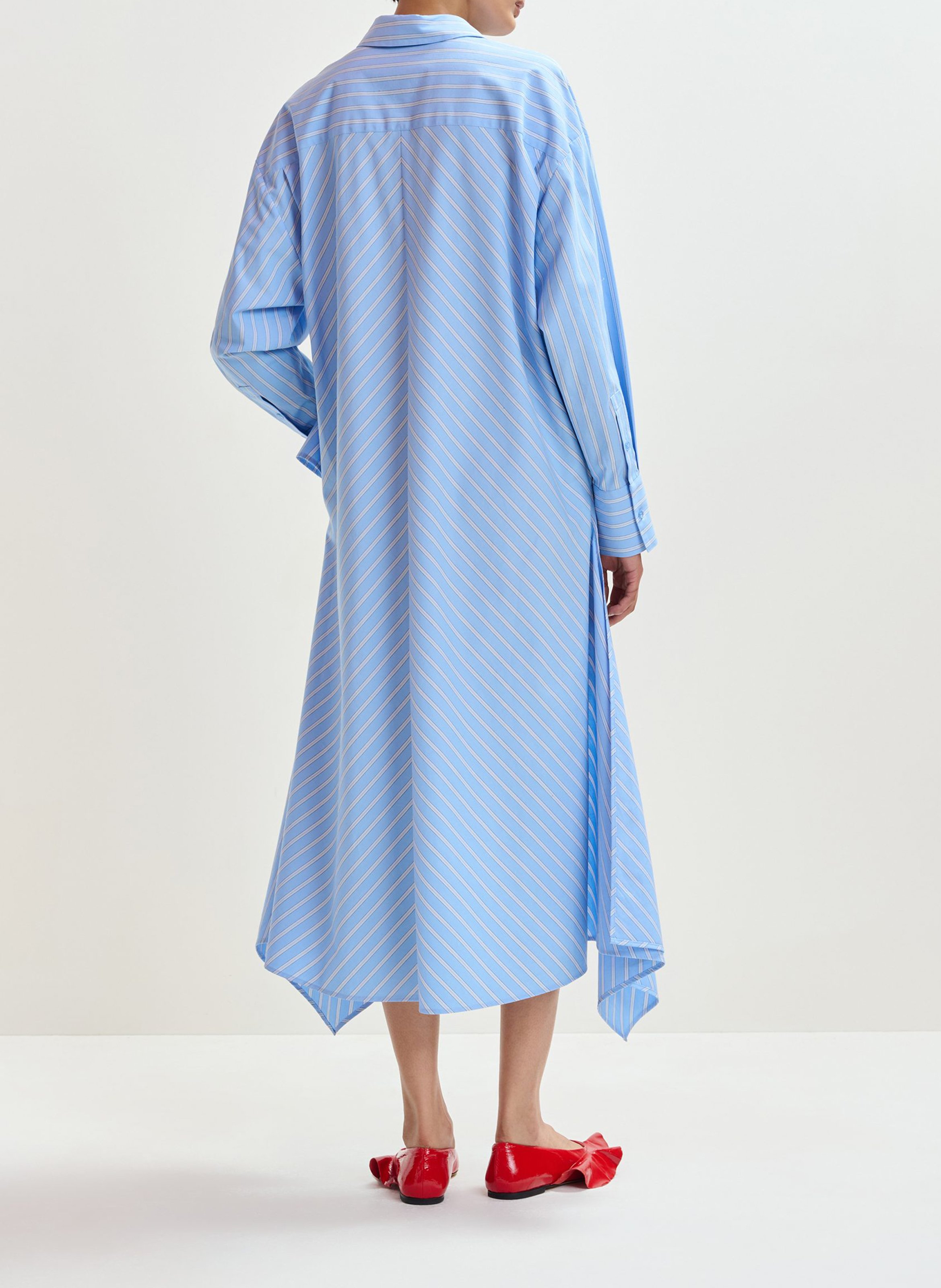 Gestreiftes Oversize-Hemd  ESSENTIEL ANTWERP Blau