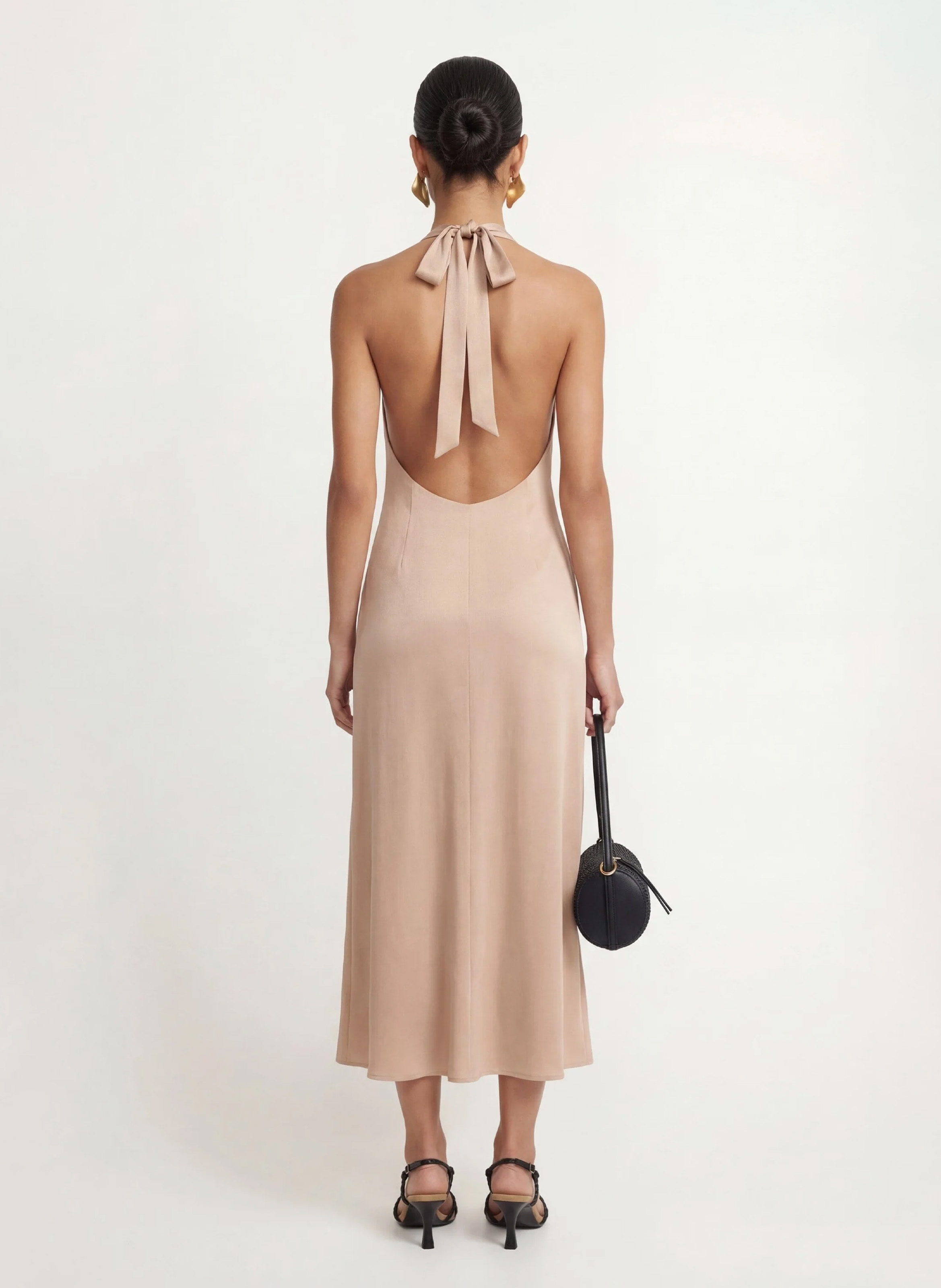 Robe longue décolleté asylétrique KOOKAI Rose