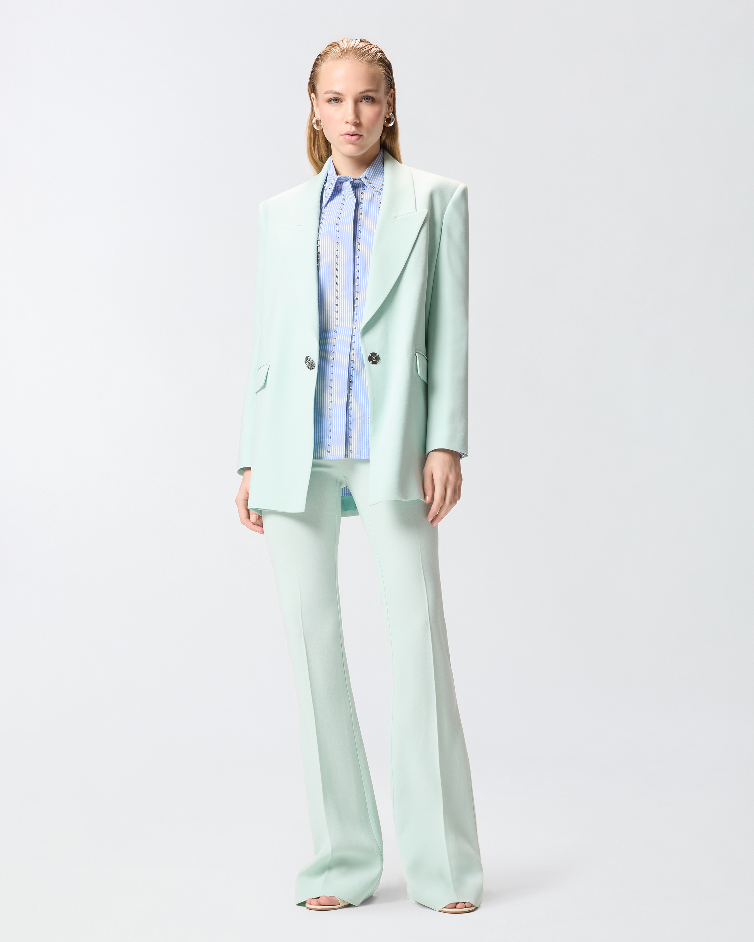 Veste à boutons roses bijou PINKO Vert