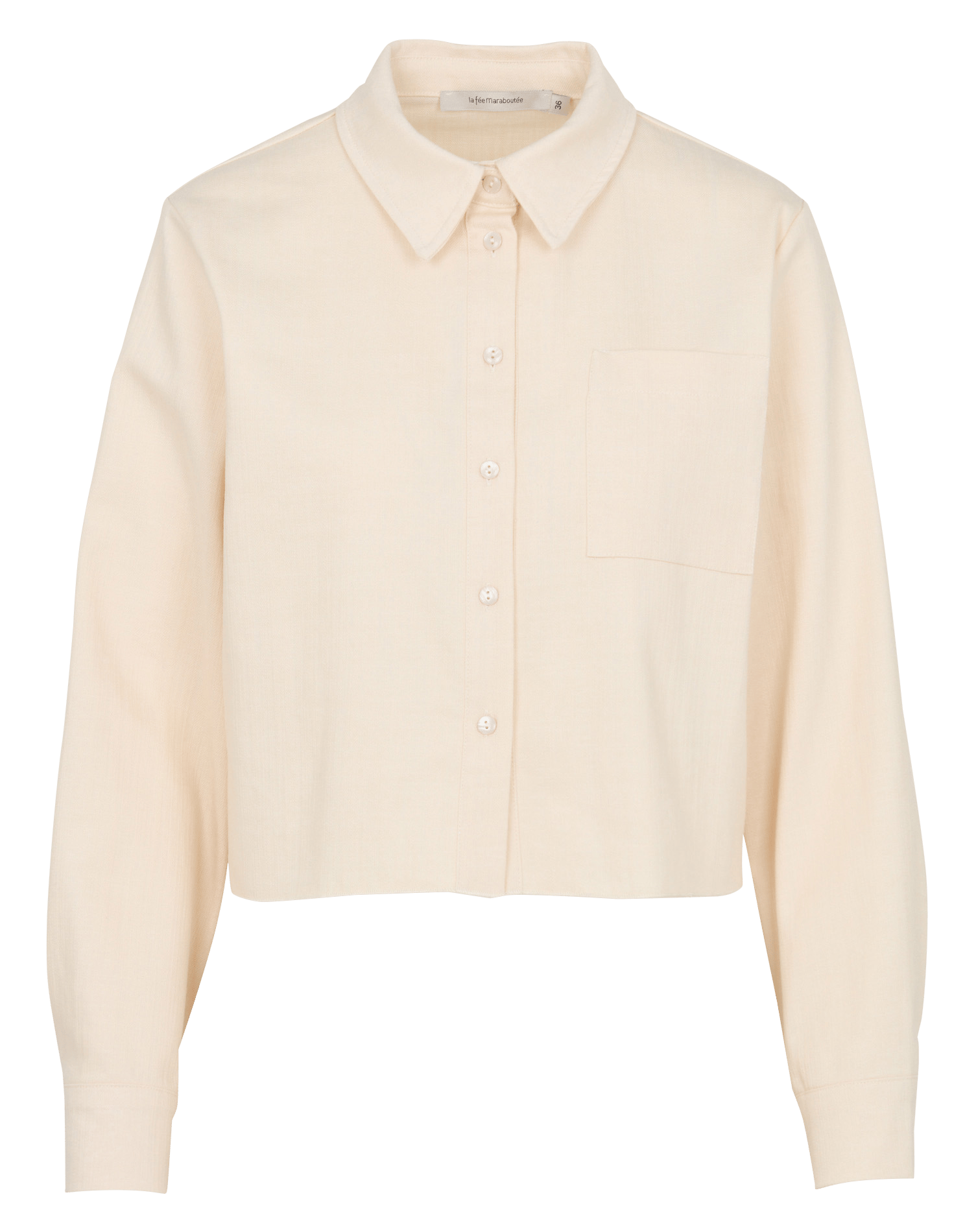 Chemise col classique en coton mélangé LA FEE MARABOUTEE Blanc