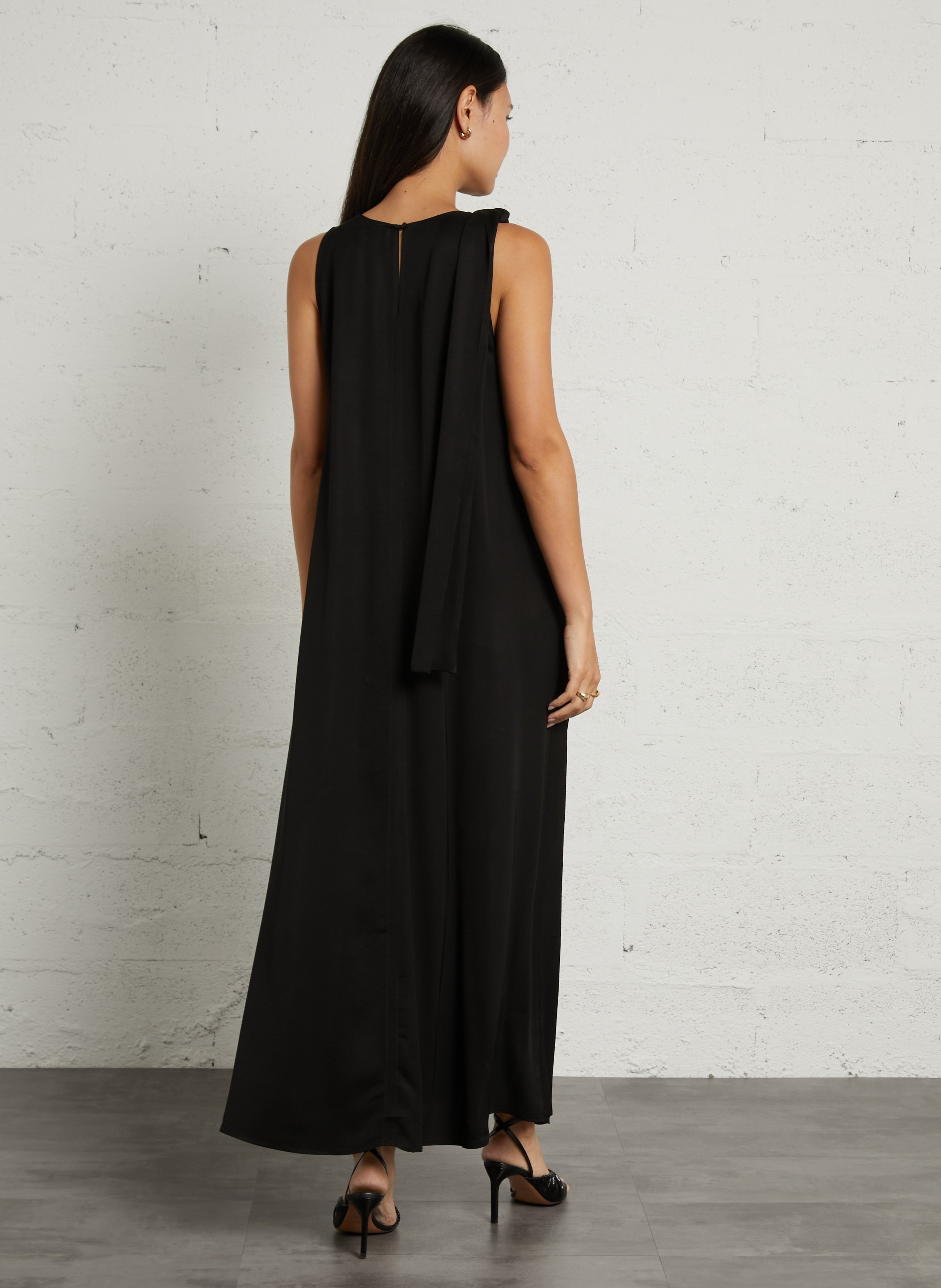 Robe longue col rond  SUD EXPRESS Noir