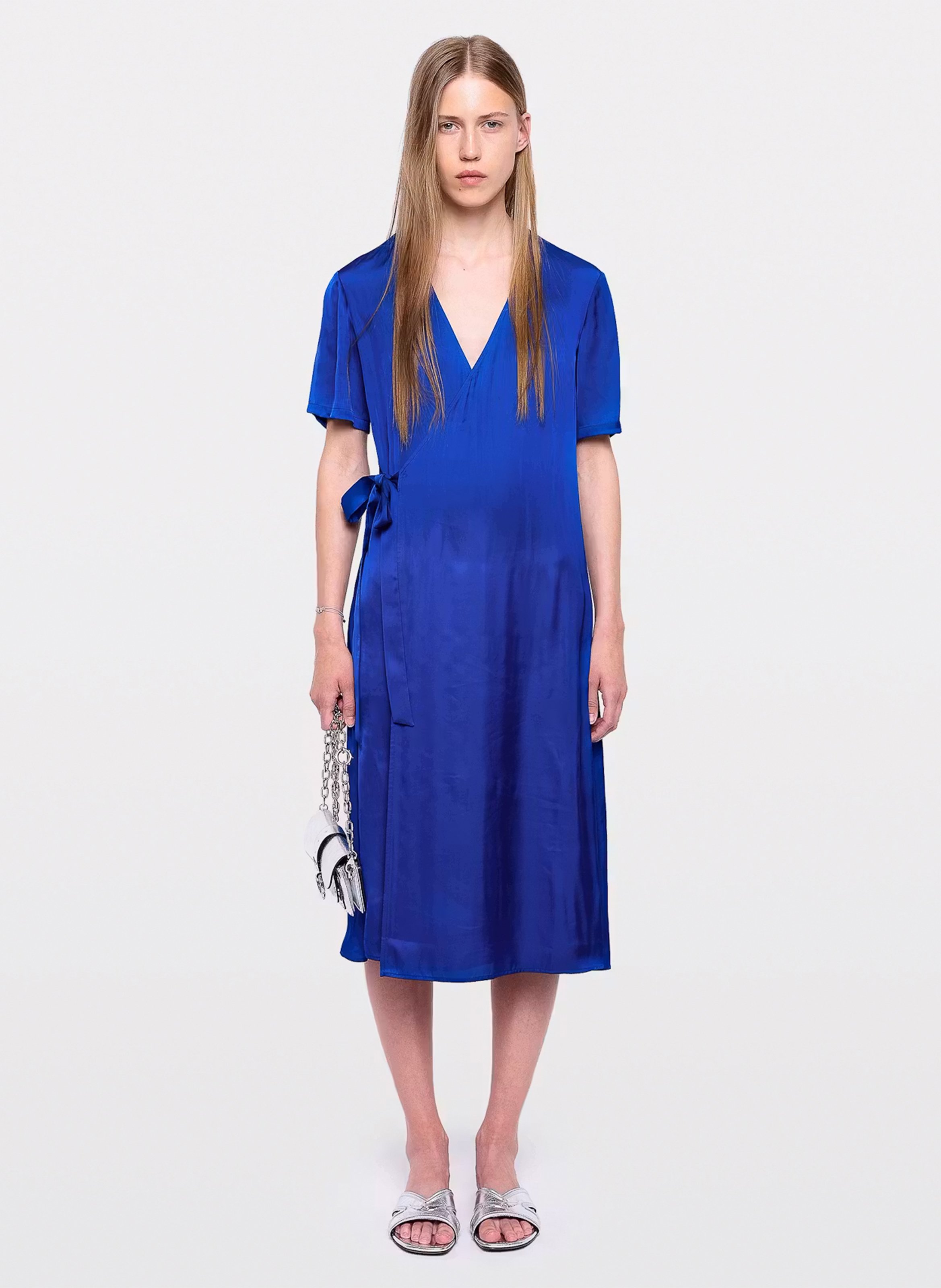 Robe midi portefeuille satinée ZADIG&VOLTAIRE