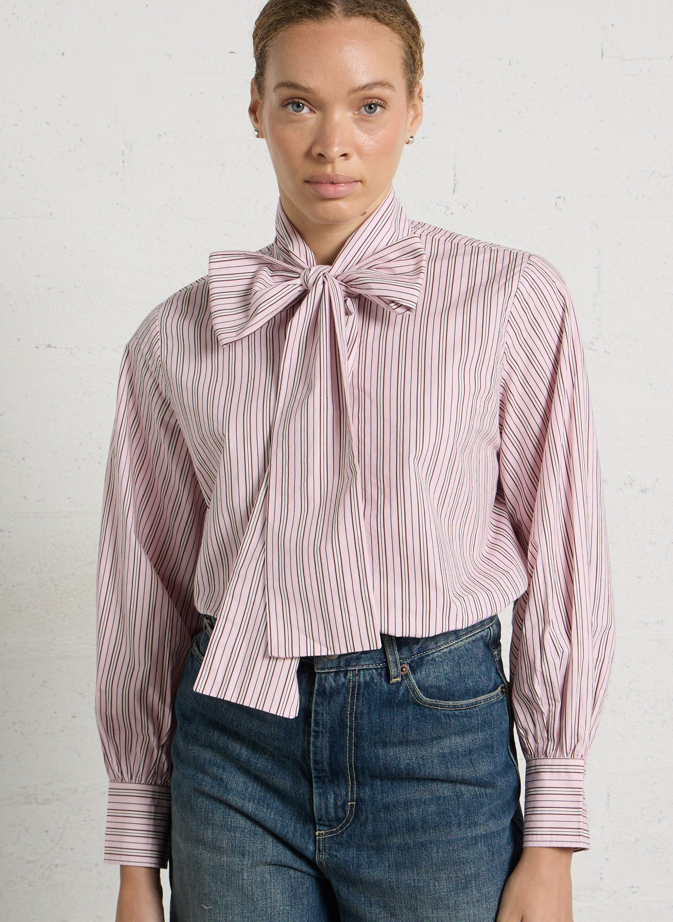 Round-neck striped shirt DES PETITS HAUTS Multicolored
