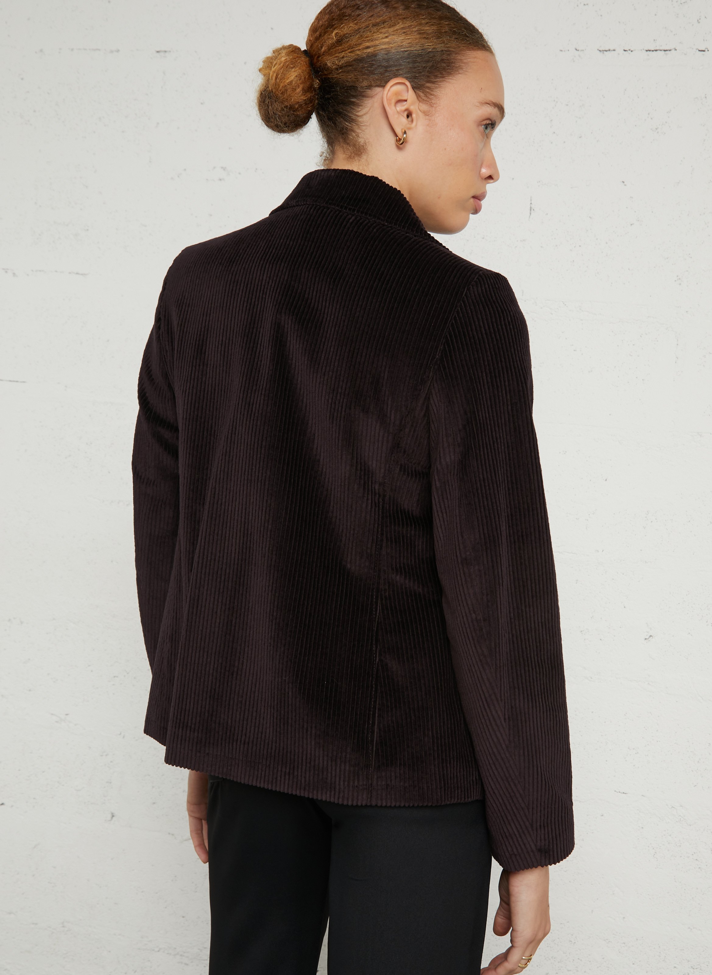 Cotton-blend jacket with tailored collar MOMONI Brown