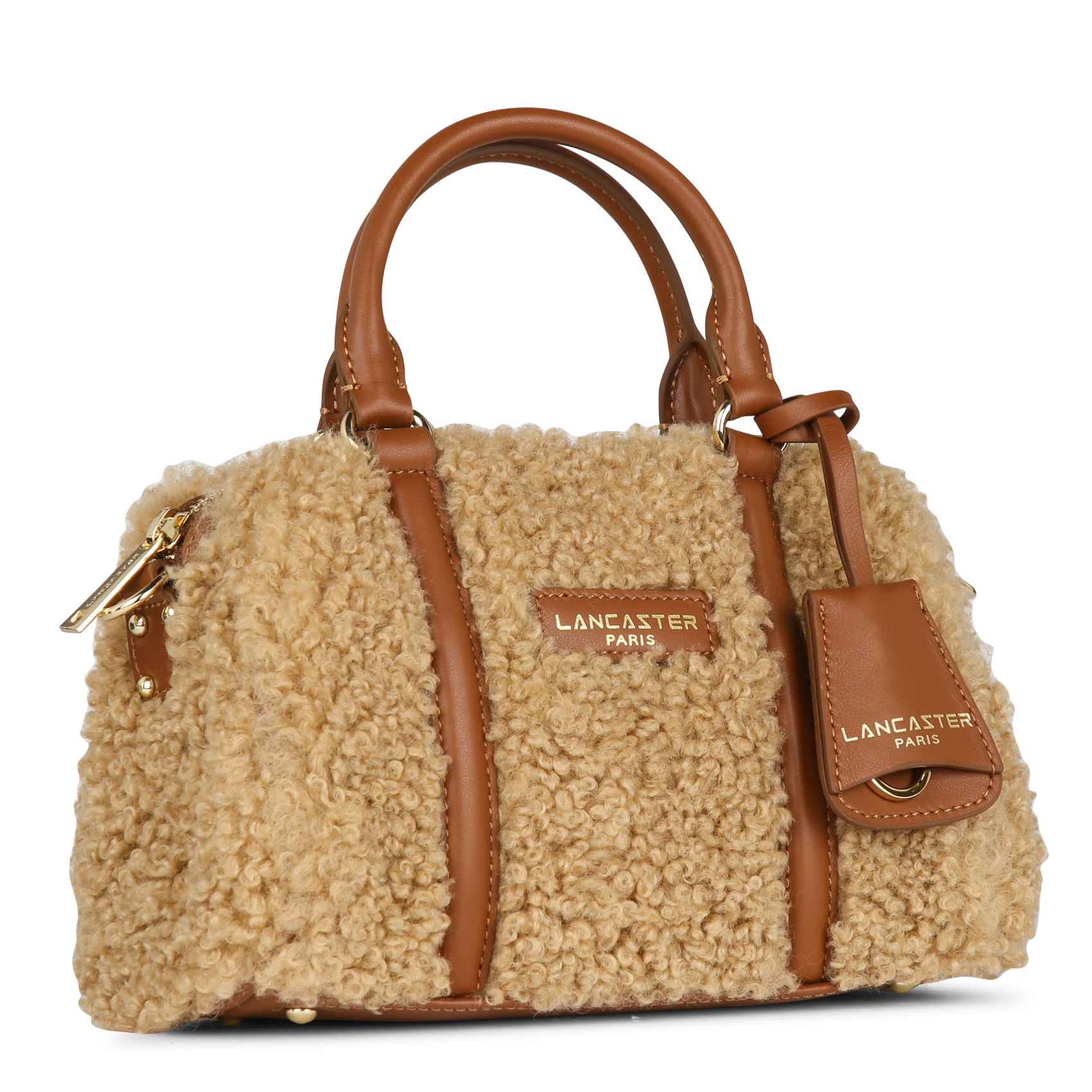 Small sherpa duffle bag LANCASTER PARIS Brown