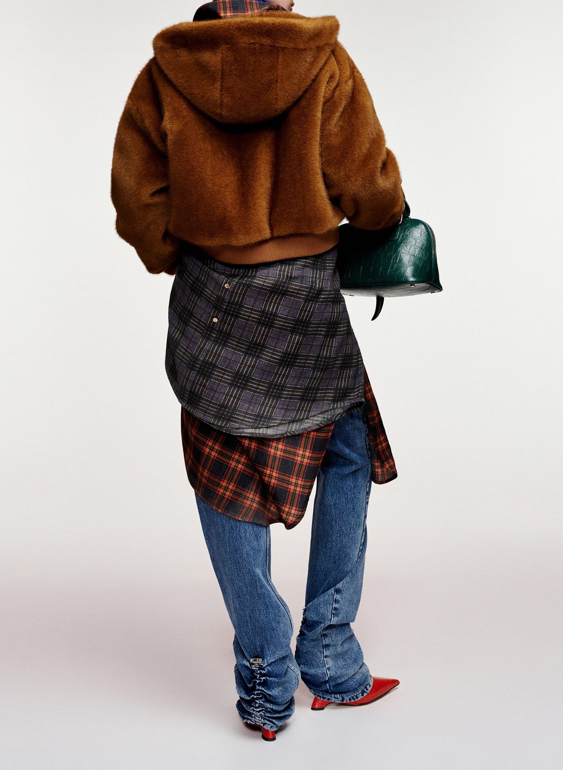 Veste à capuche oversize réversible ESSENTIEL ANTWERP Marron