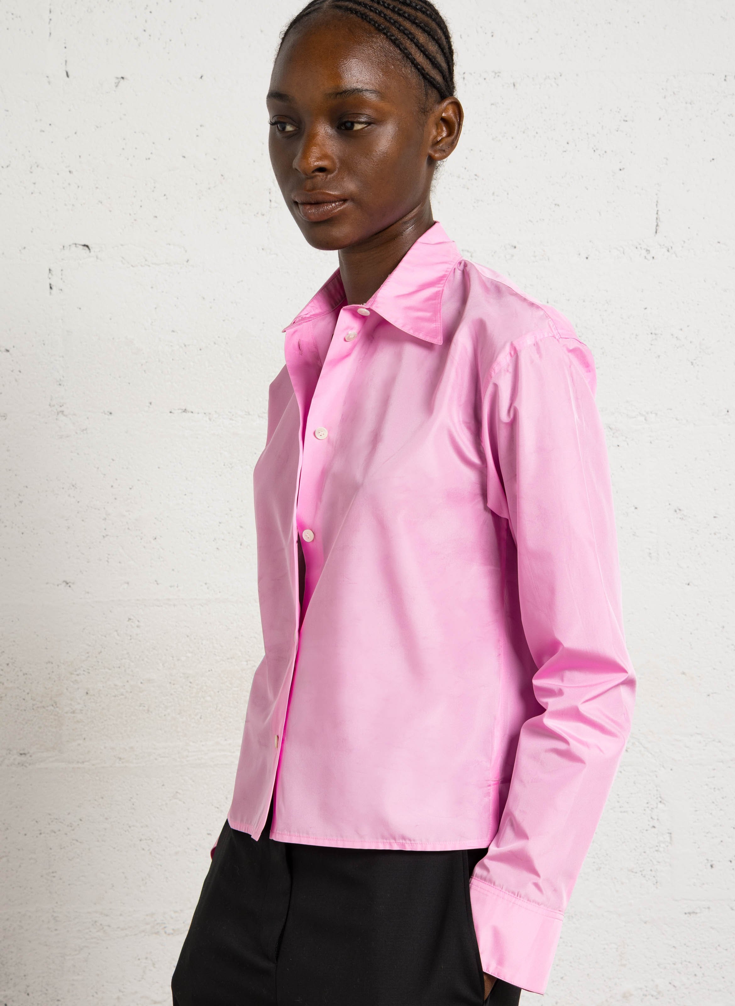 Straight shirt with classic collar SOEUR Pink