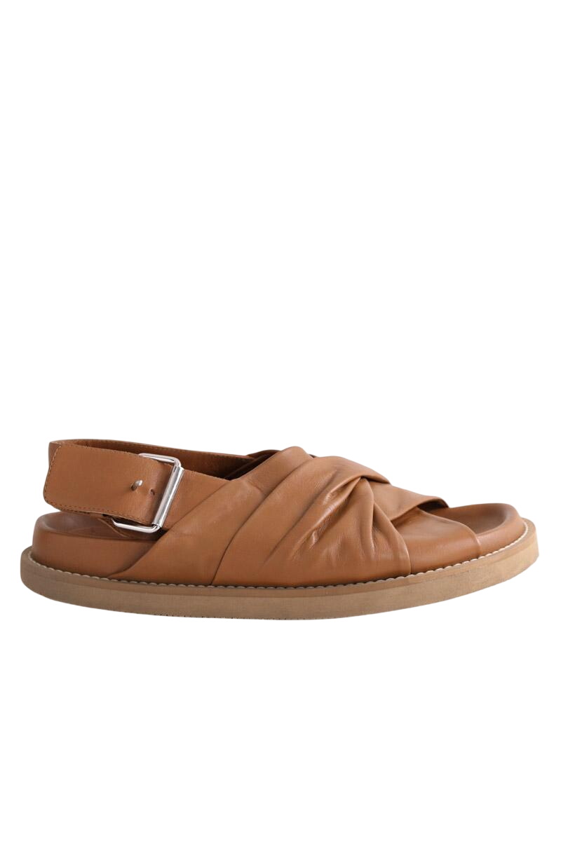 Faux leather sandals JOSEPH - Seconde Main Brown