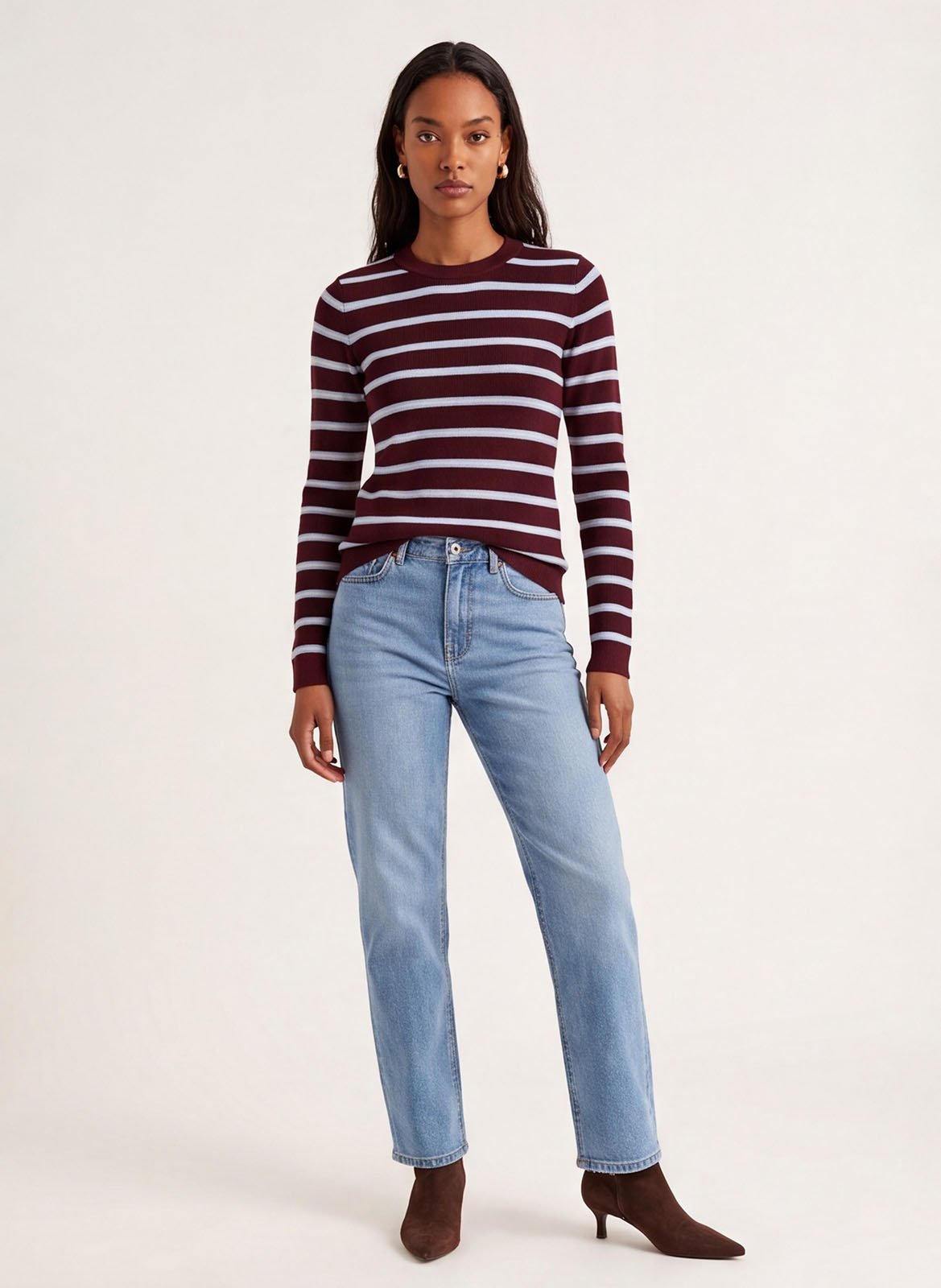 Round-neck wool-blend sweater | Red KOOKAI Women