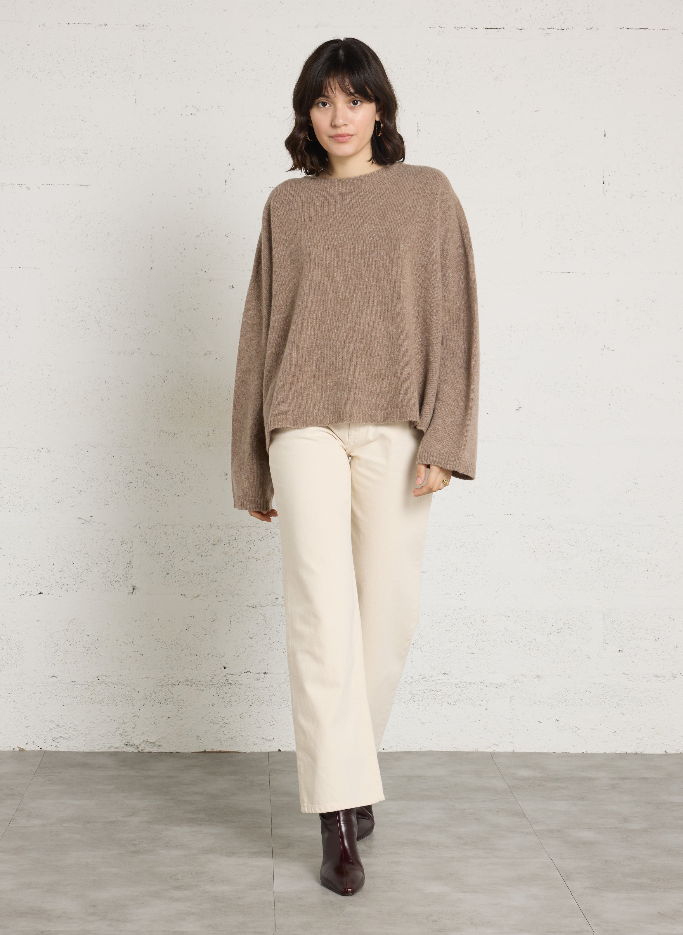 Weiter Wollpullover HOD PARIS Beige