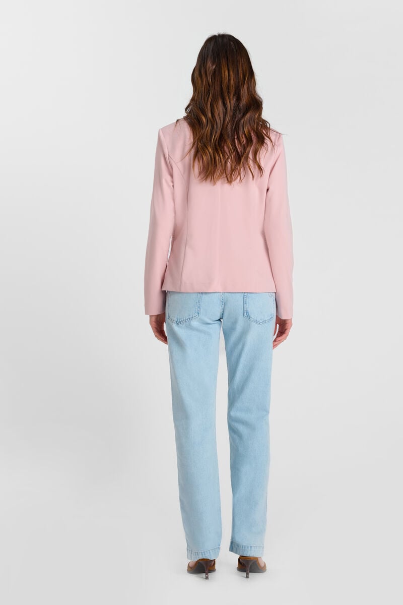 Buttoned suit collar jacket LE TEMPS DES CERISES Pink