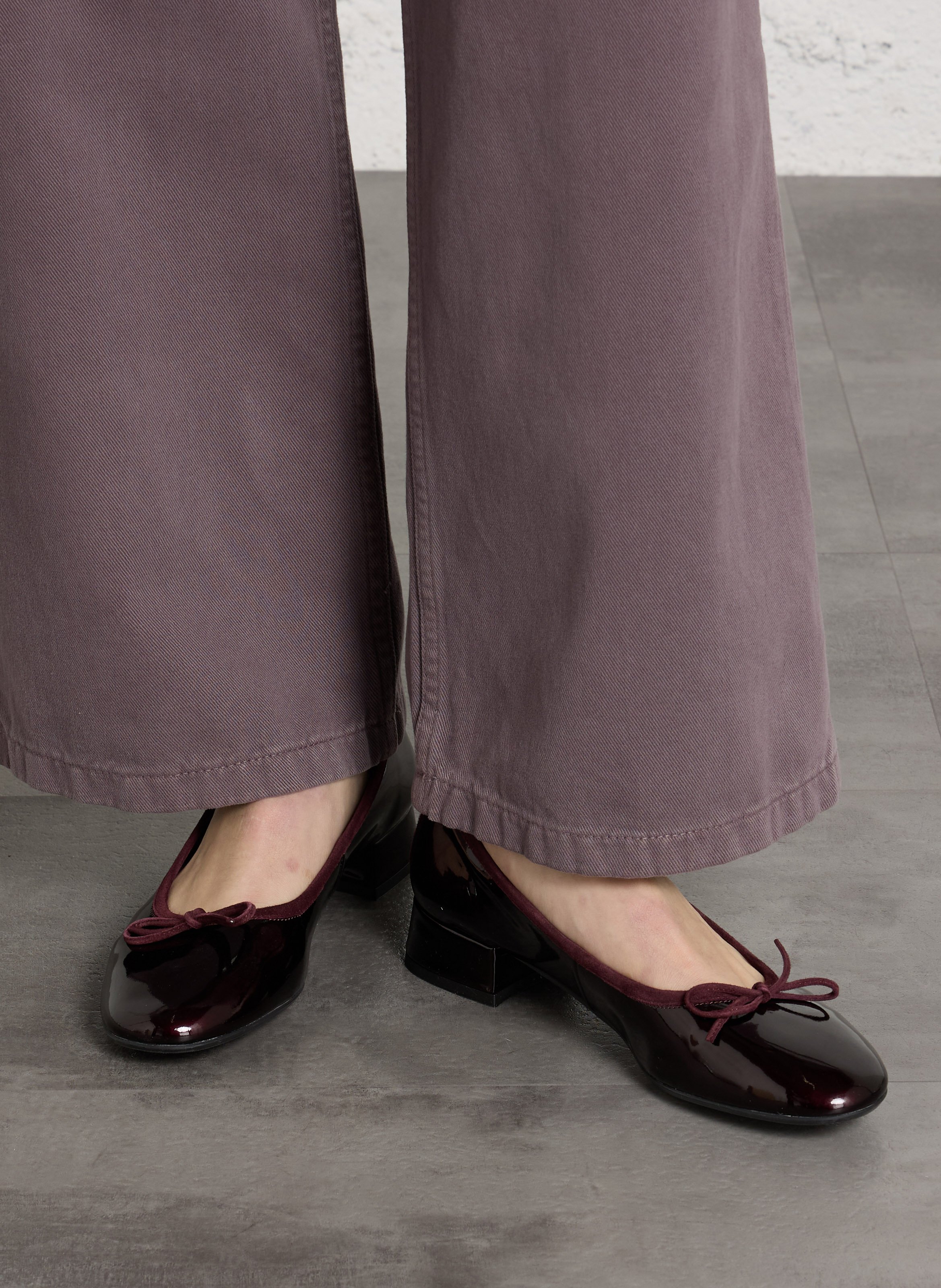 Ballerines en cuir vernis REQINS Rouge