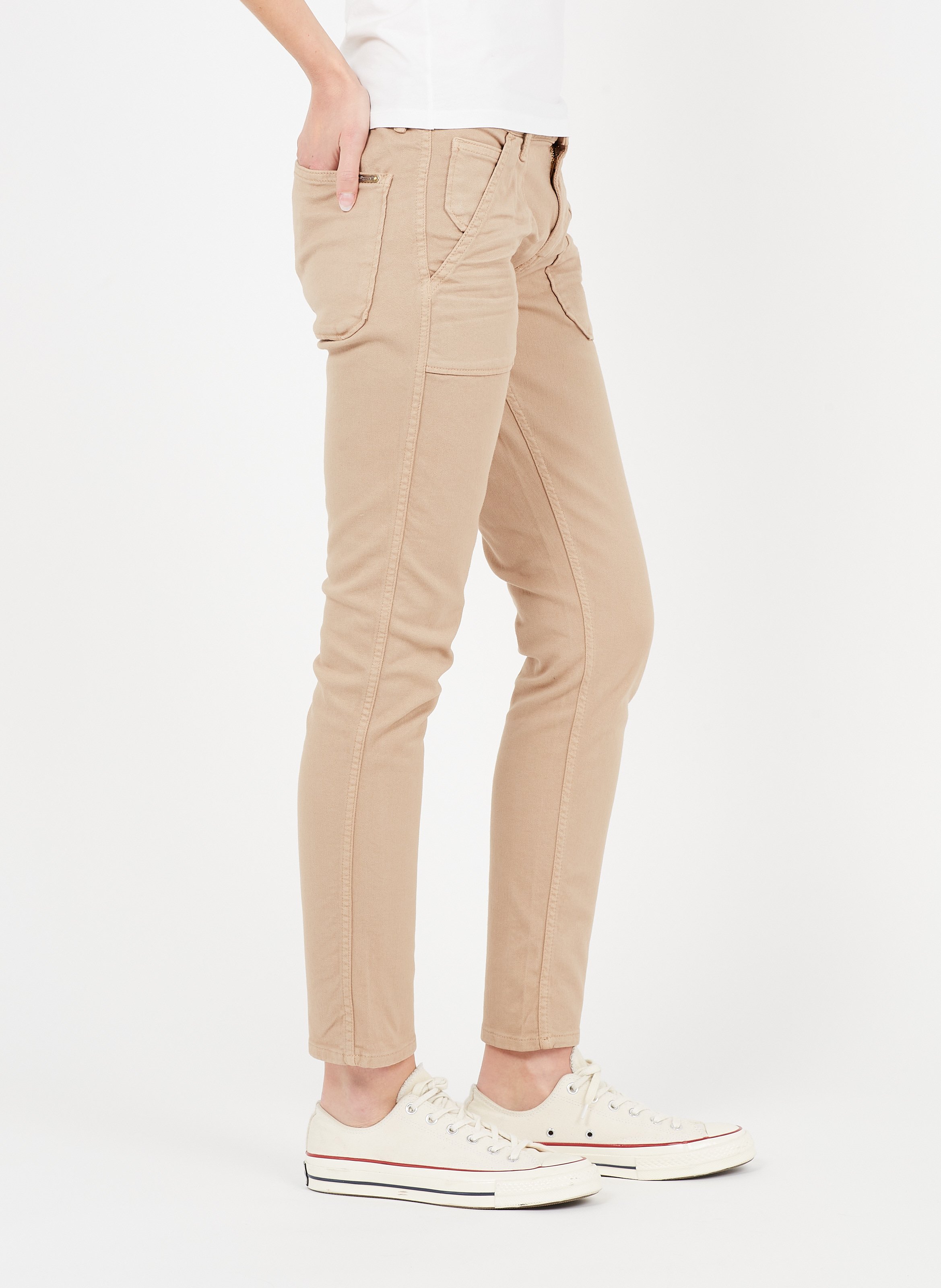 Slim-fit cotton-blend jeans ACQUAVERDE Beige