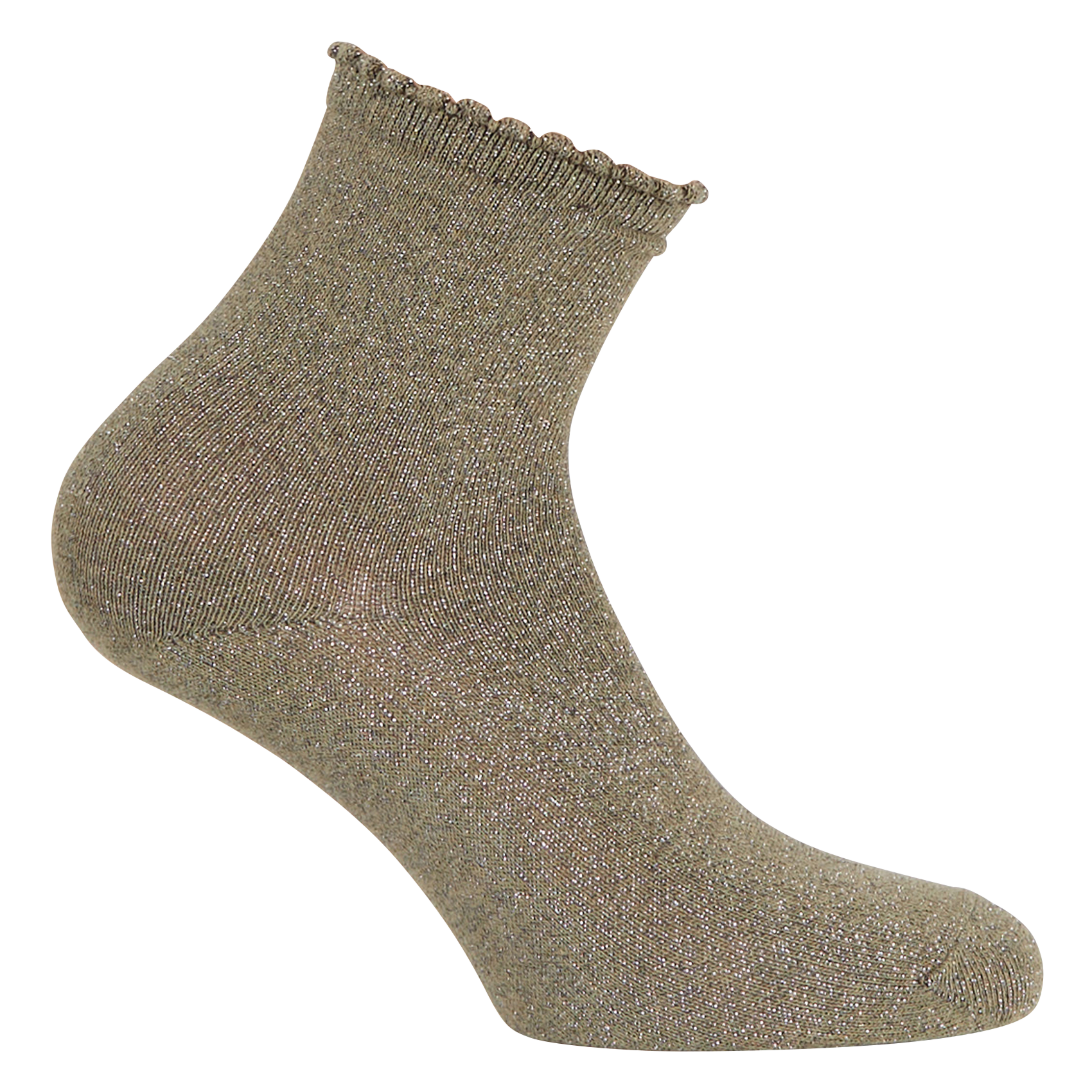 Metallic thread cotton-blend socks PIECES Green